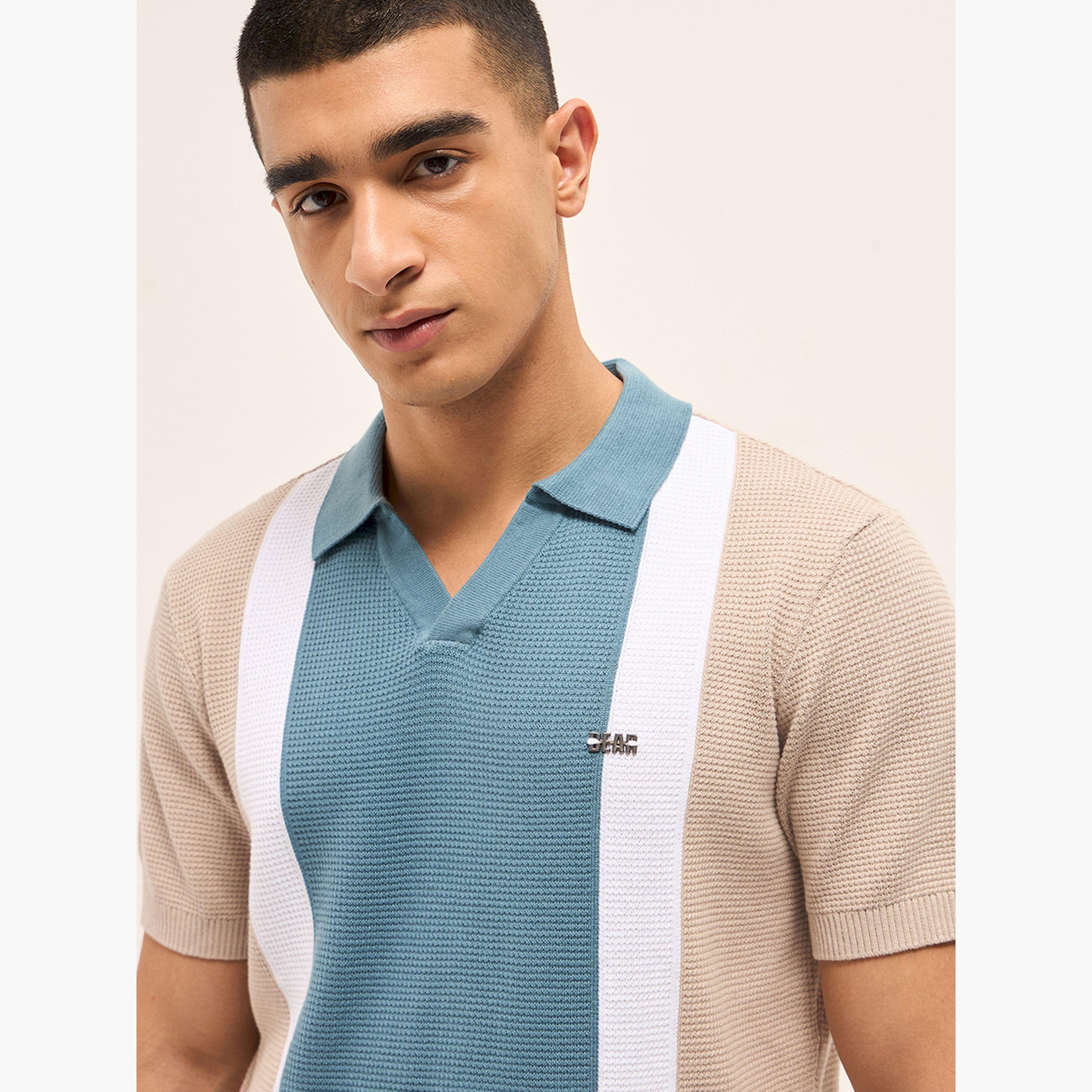 قميص بولو رجالي قطن خالص وقصة ضيقة-men-clothing-tshirtsandpolos-polos-image-6