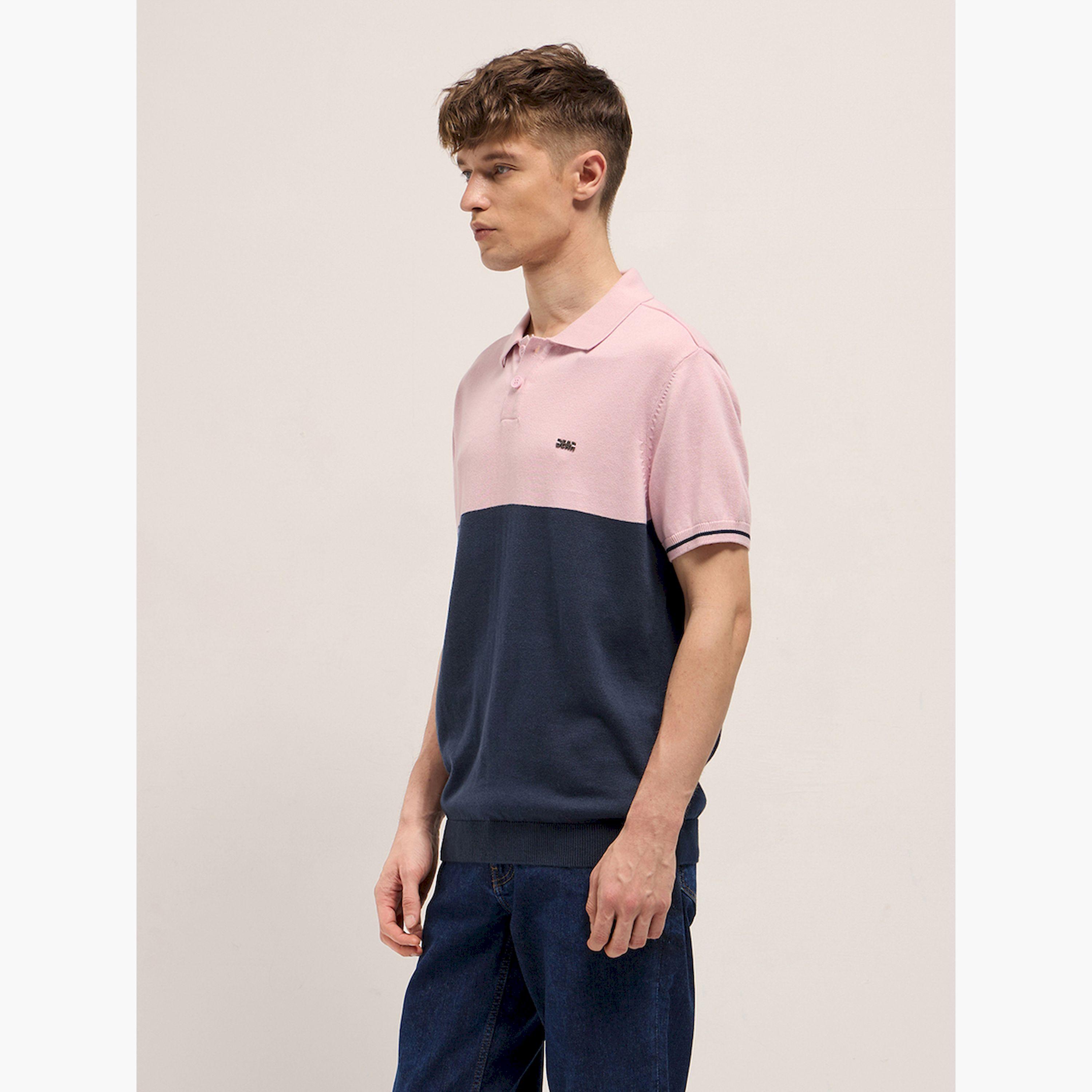 قميص بولو رجالي قطن خالص بتصميم كتل الألوان-men-clothing-tshirtsandpolos-polos-image-3