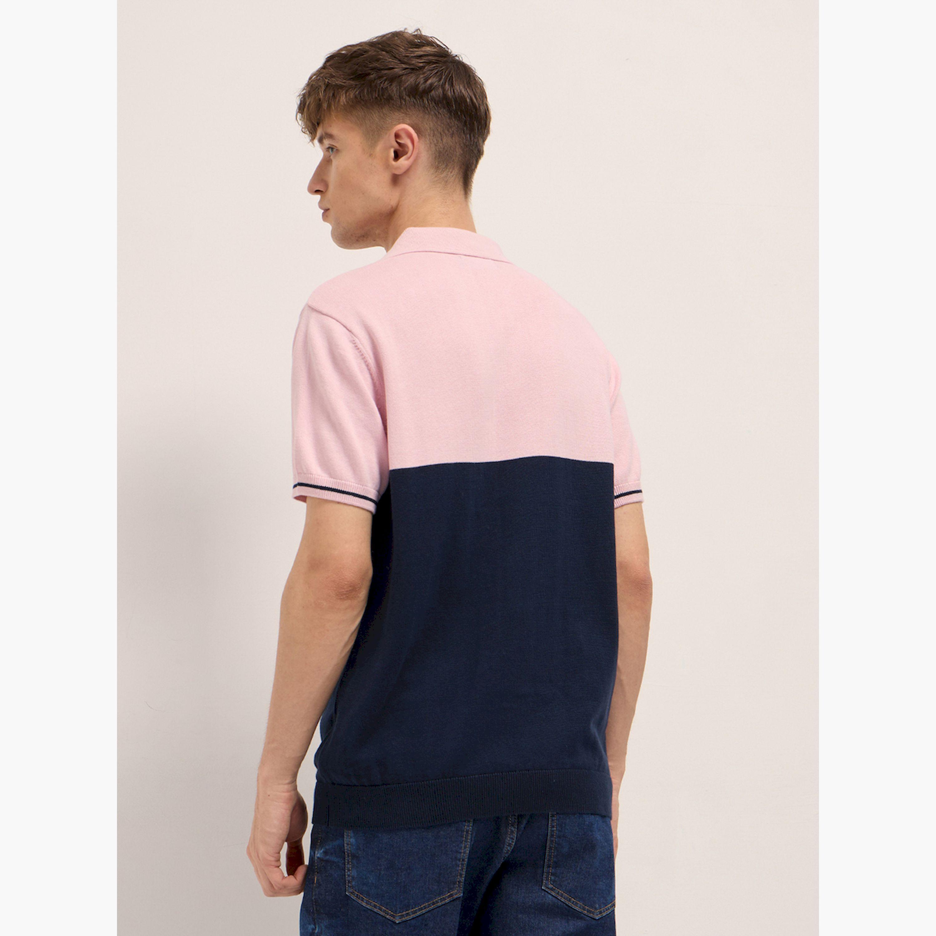 قميص بولو رجالي قطن خالص بتصميم كتل الألوان-men-clothing-tshirtsandpolos-polos-image-5