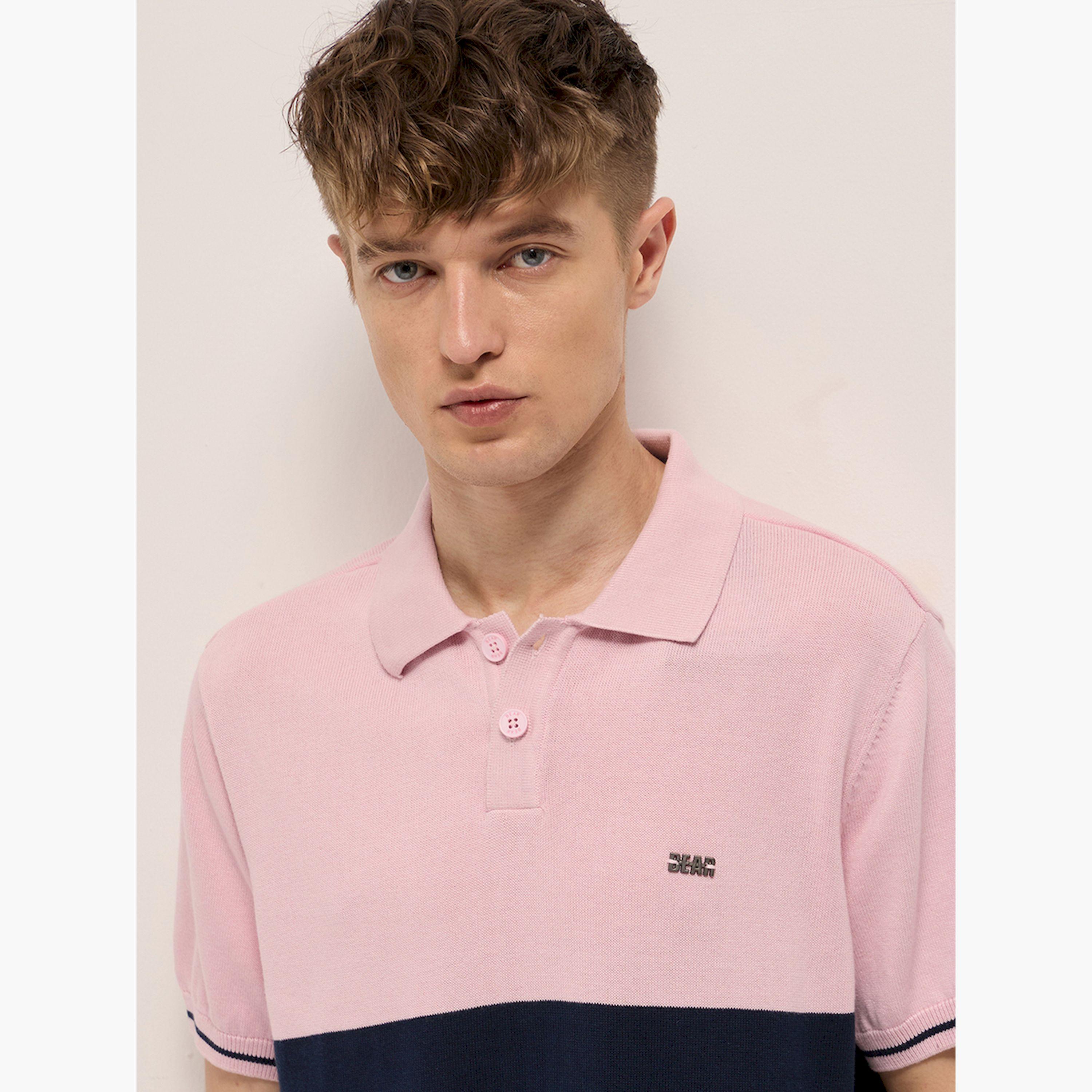 قميص بولو رجالي قطن خالص بتصميم كتل الألوان-men-clothing-tshirtsandpolos-polos-image-6