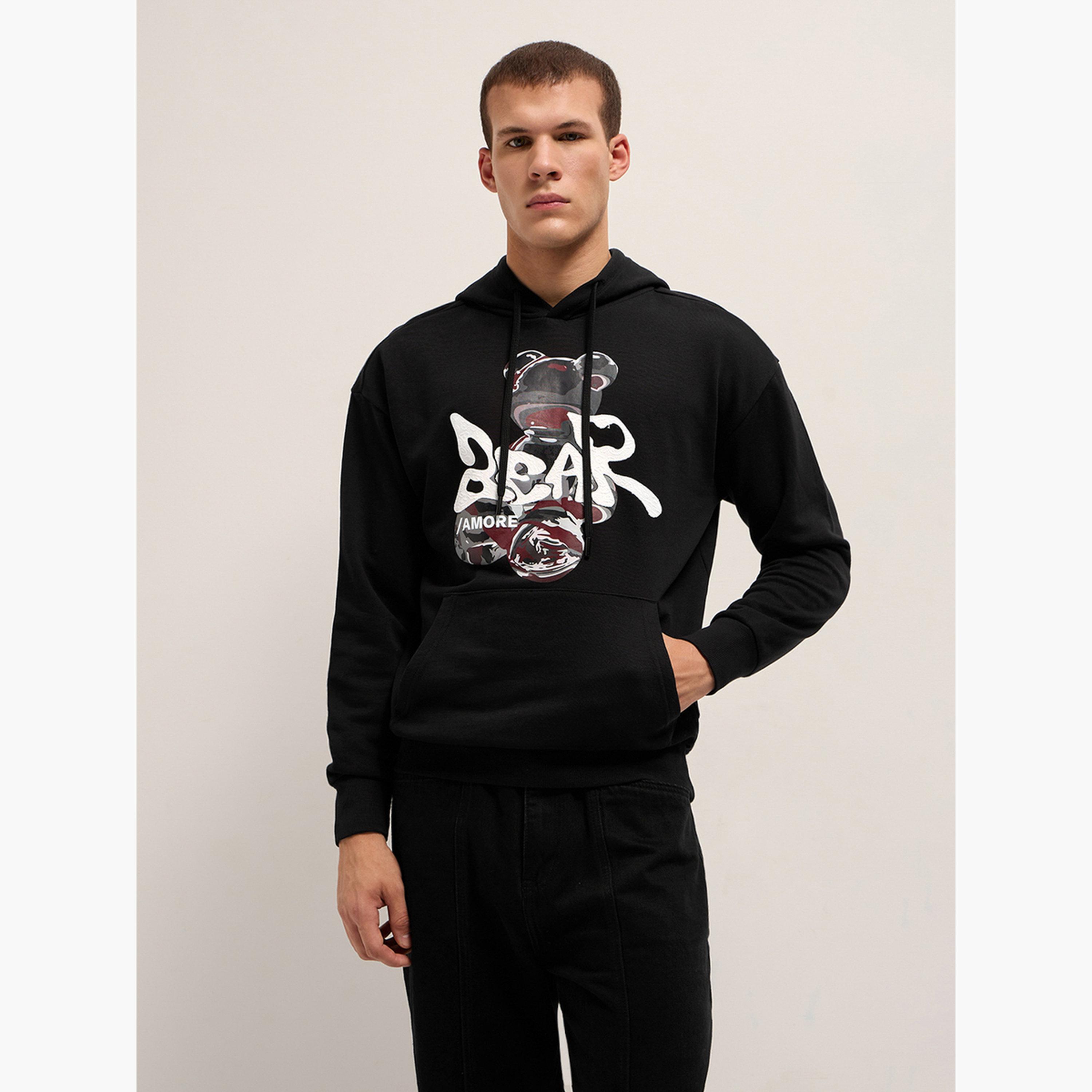 ذا بير هاوس × ستايلي - هودي رجالي من القطن الخالص بقصة مريحة-men-clothing-hoodiesandsweatshirts-image-1