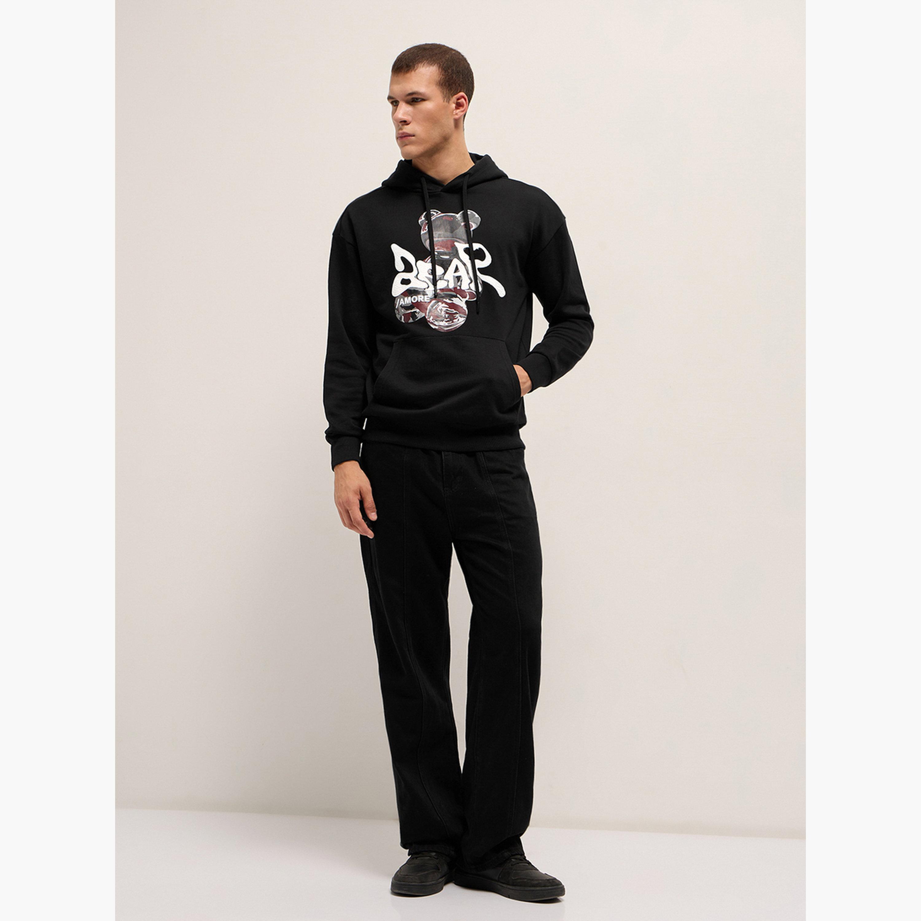The Bear House X Styli Men's Pure Cotton Relaxed Fit Hoodie-men-clothing-hoodiesandsweatshirts-image-3