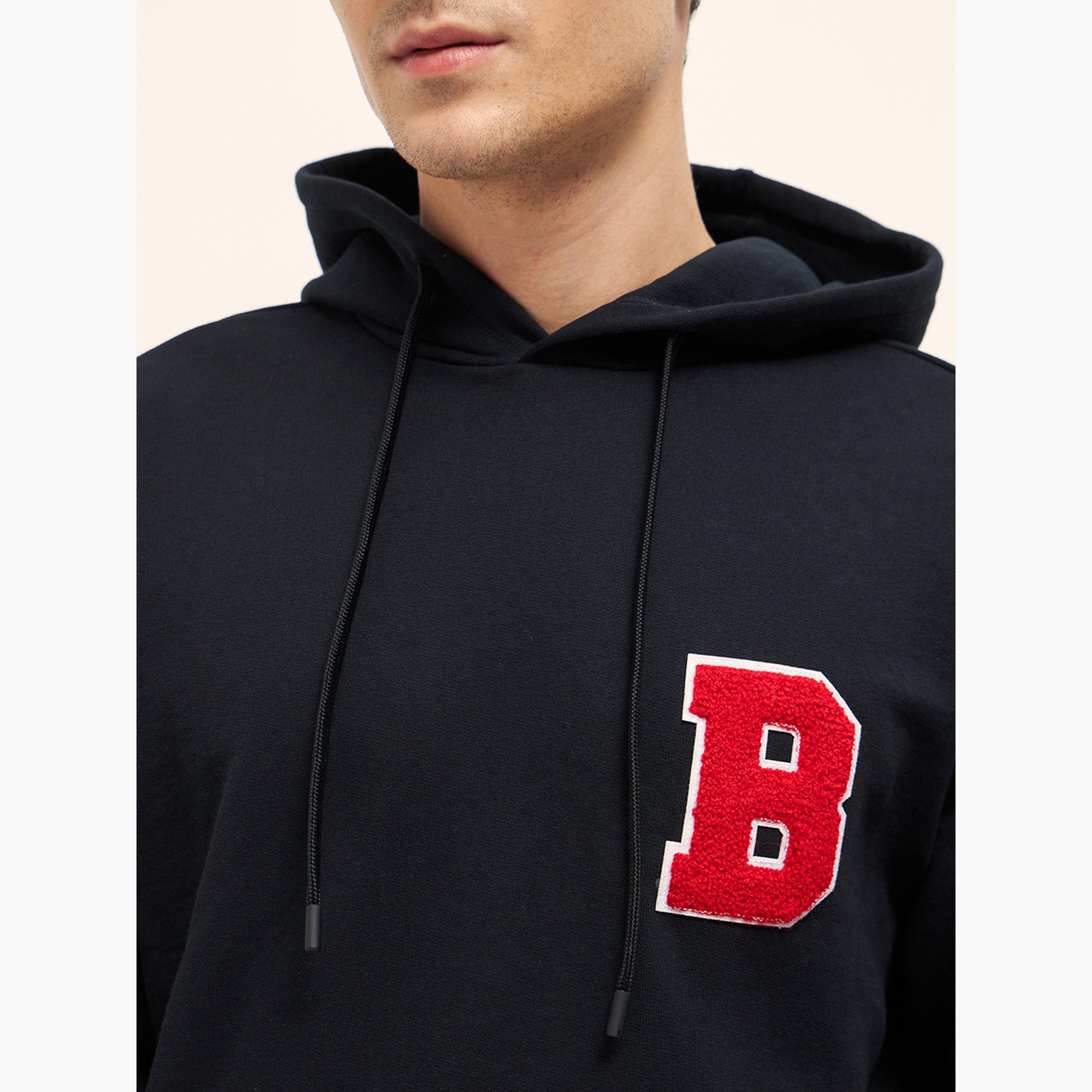 The Bear House X Styli Men's Pure Cotton Solid Hooded Sweatshirt-men-clothing-hoodiesandsweatshirts-image-2