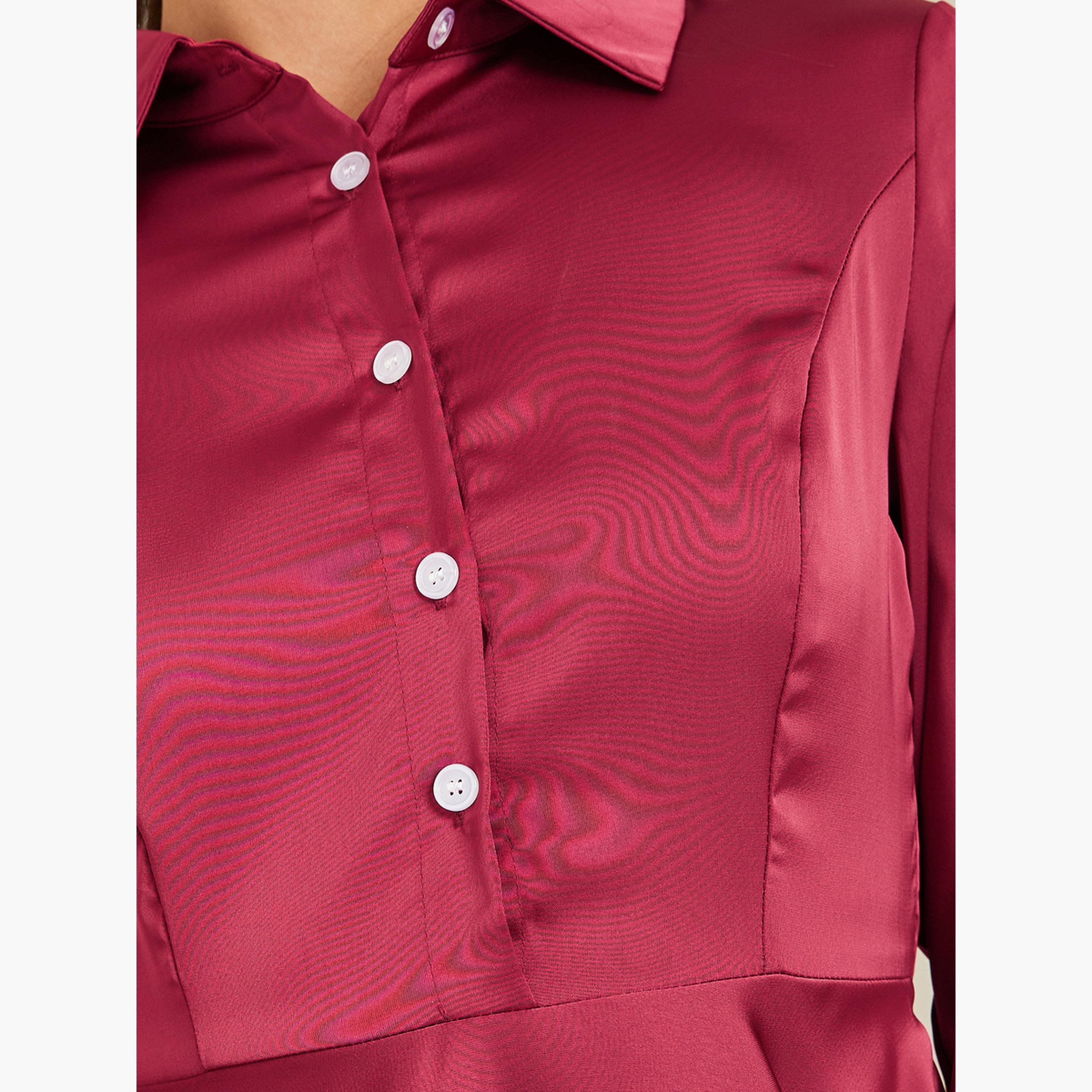 فستان طويل ساتان بطبقات وحافة غير متماثلة-women-clothing-dresses-image-5