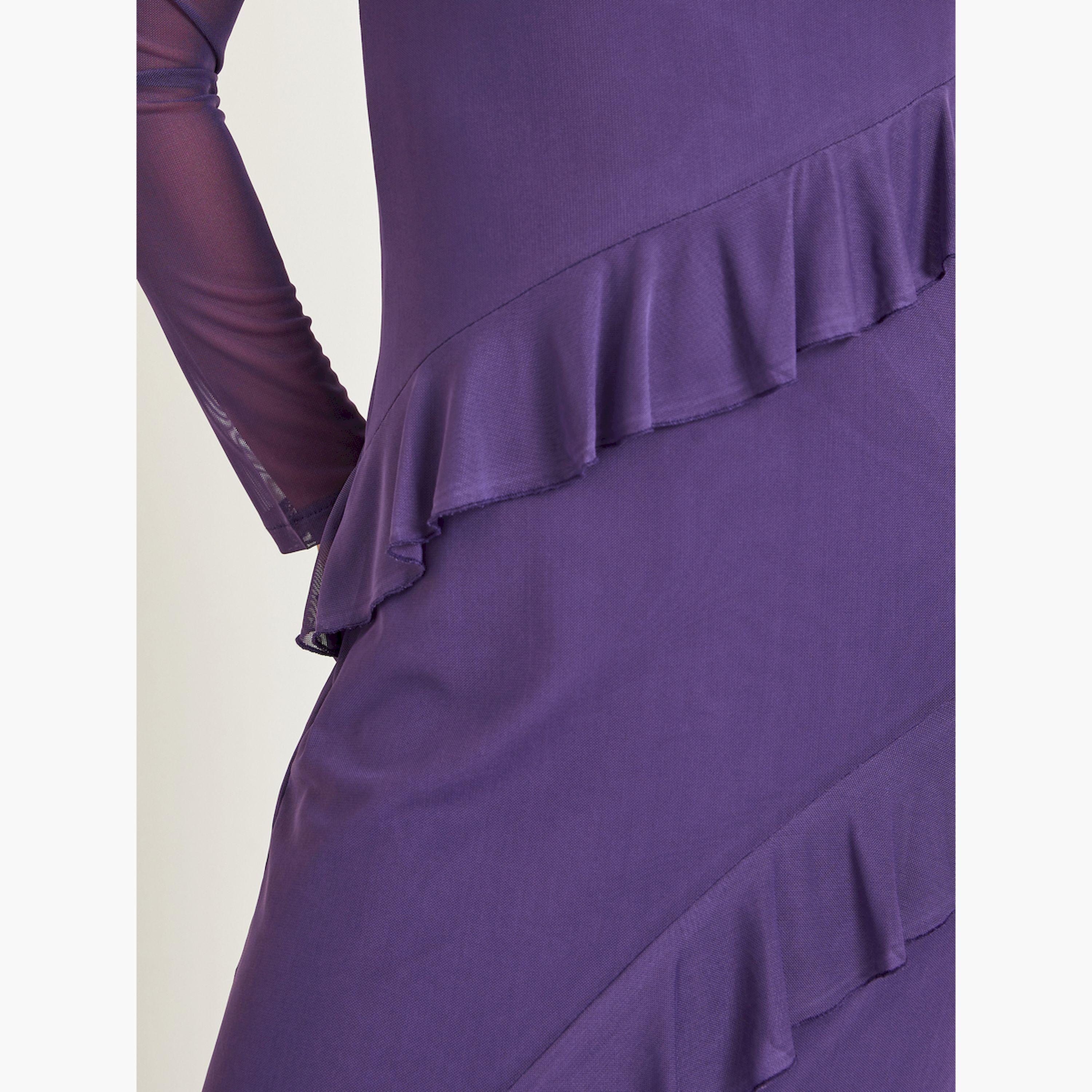 فستان طويل شفاف بتفاصيل كشكش-women-clothing-dresses-image-4