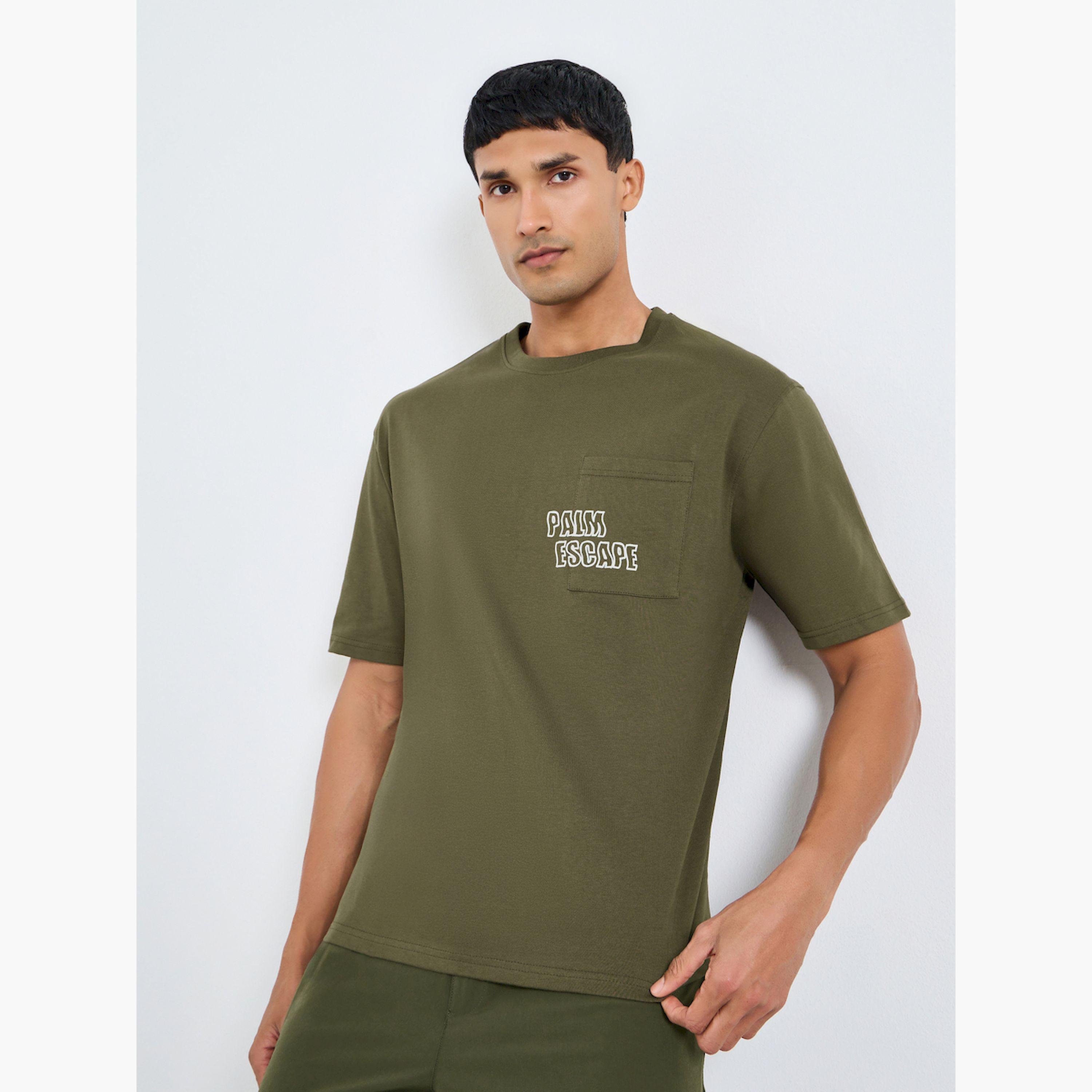Styli Men Olive Heavy Jersey Oversized T-Shirt-men-clothing-tshirtsandpolos-tshirts-image-1
