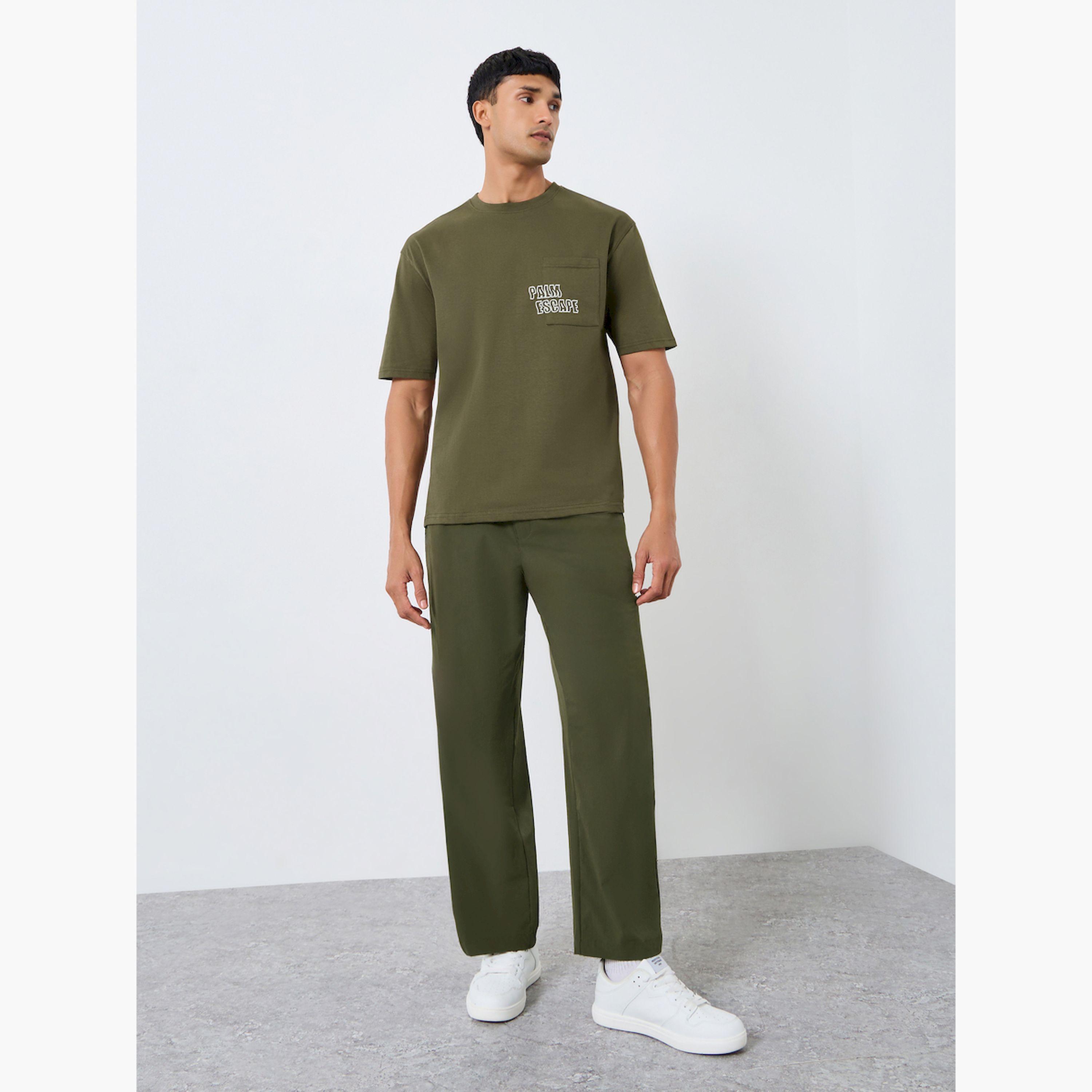 Styli Men Olive Heavy Jersey Oversized T-Shirt-men-clothing-tshirtsandpolos-tshirts-image-2