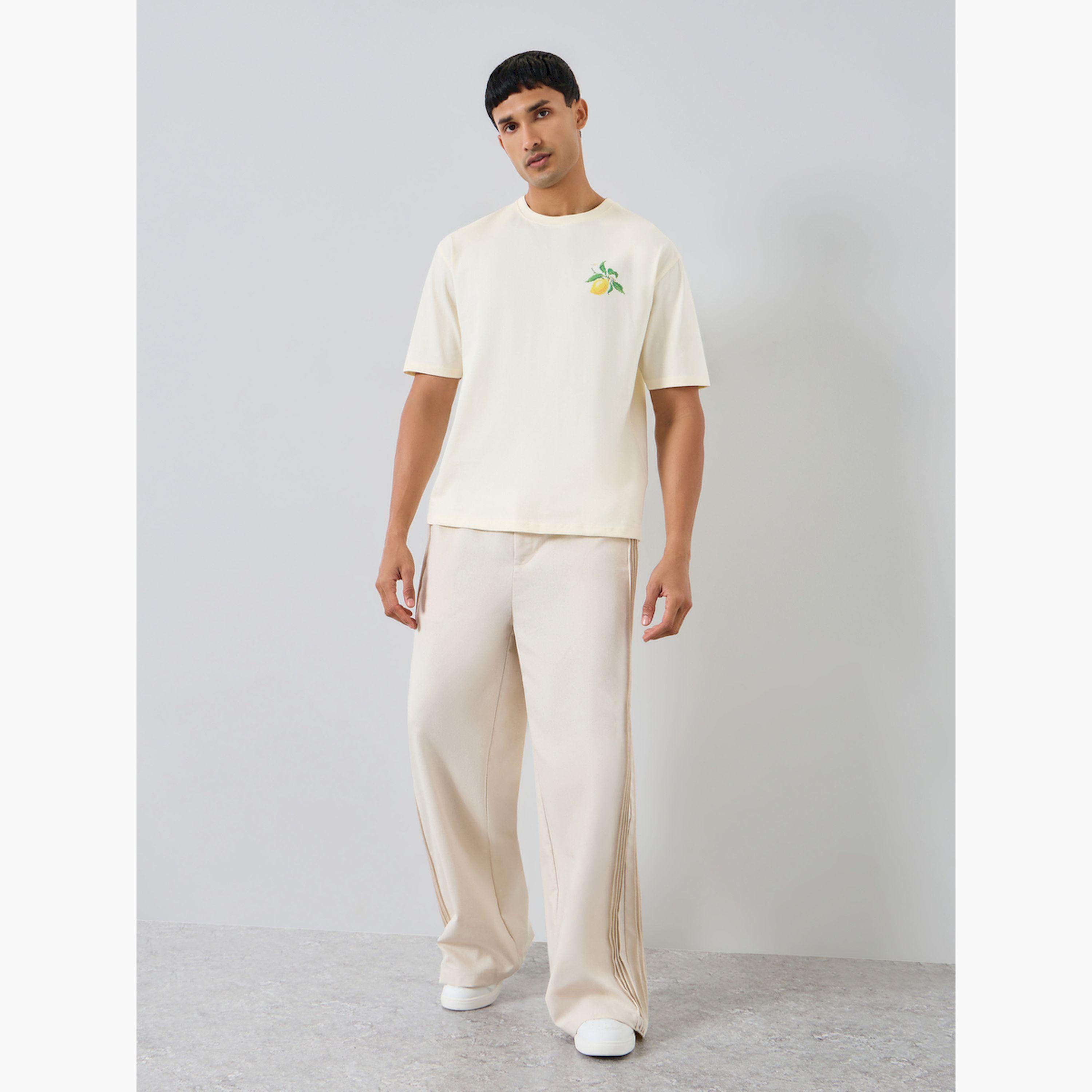 Styli Men Cream Graphic Oversized T-Shirt-men-clothing-tshirtsandpolos-tshirts-image-2