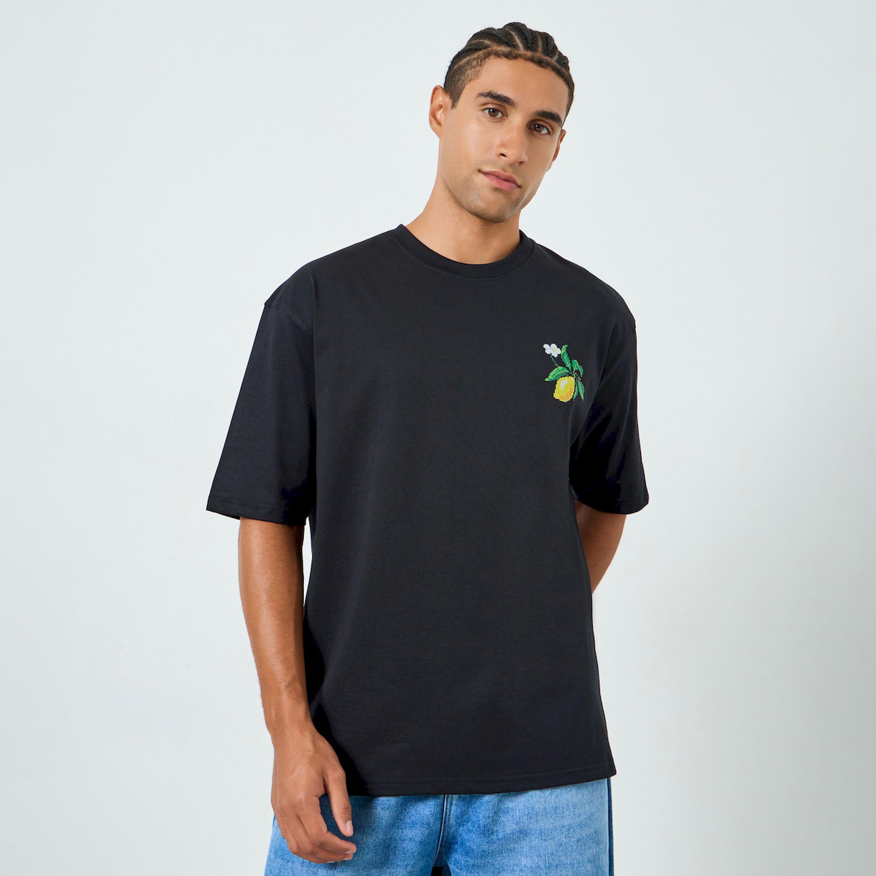 Styli Men Black Graphic Oversized T-Shirt-men-clothing-tshirtsandpolos-tshirts-image-1