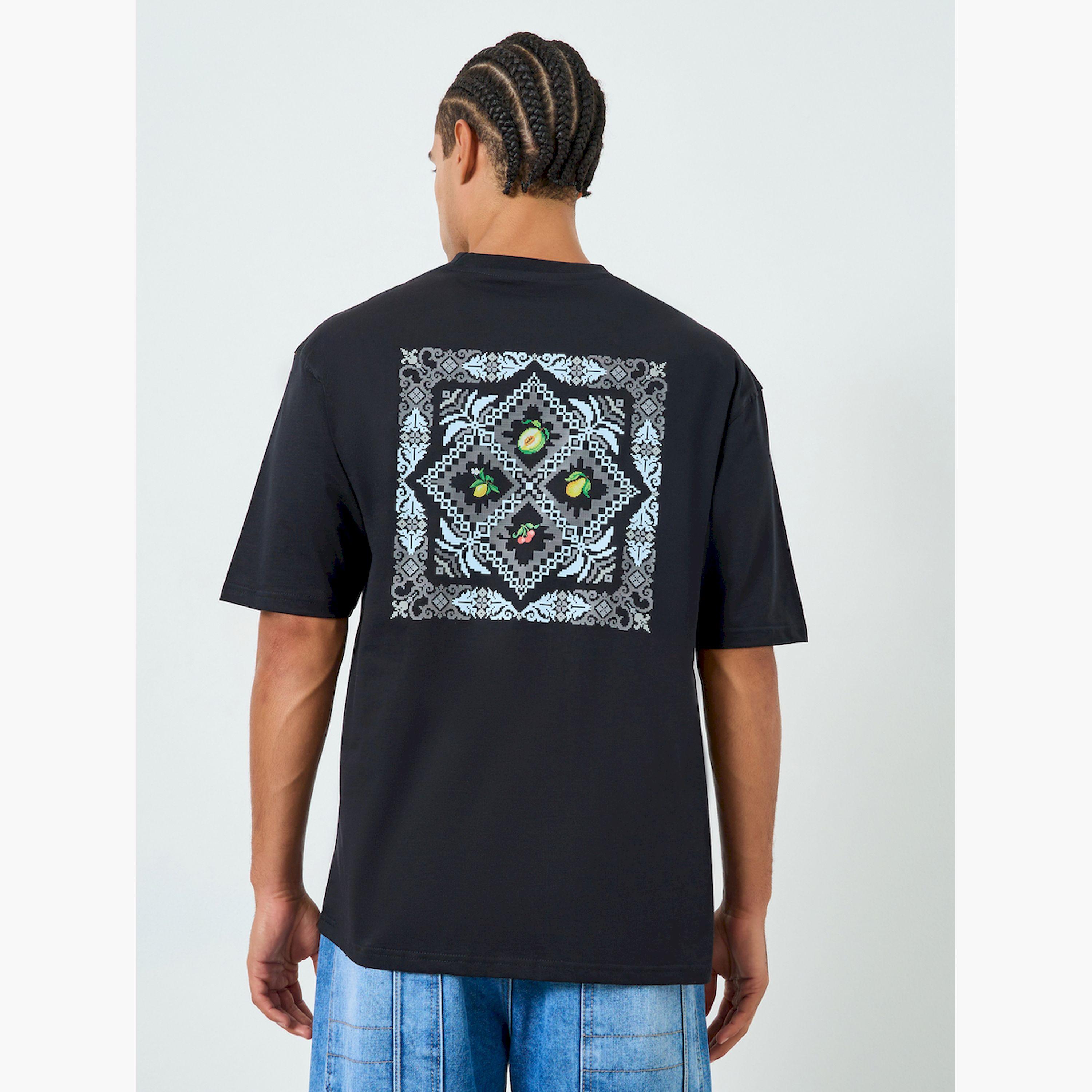 Styli Men Black Graphic Oversized T-Shirt-men-clothing-tshirtsandpolos-tshirts-image-4