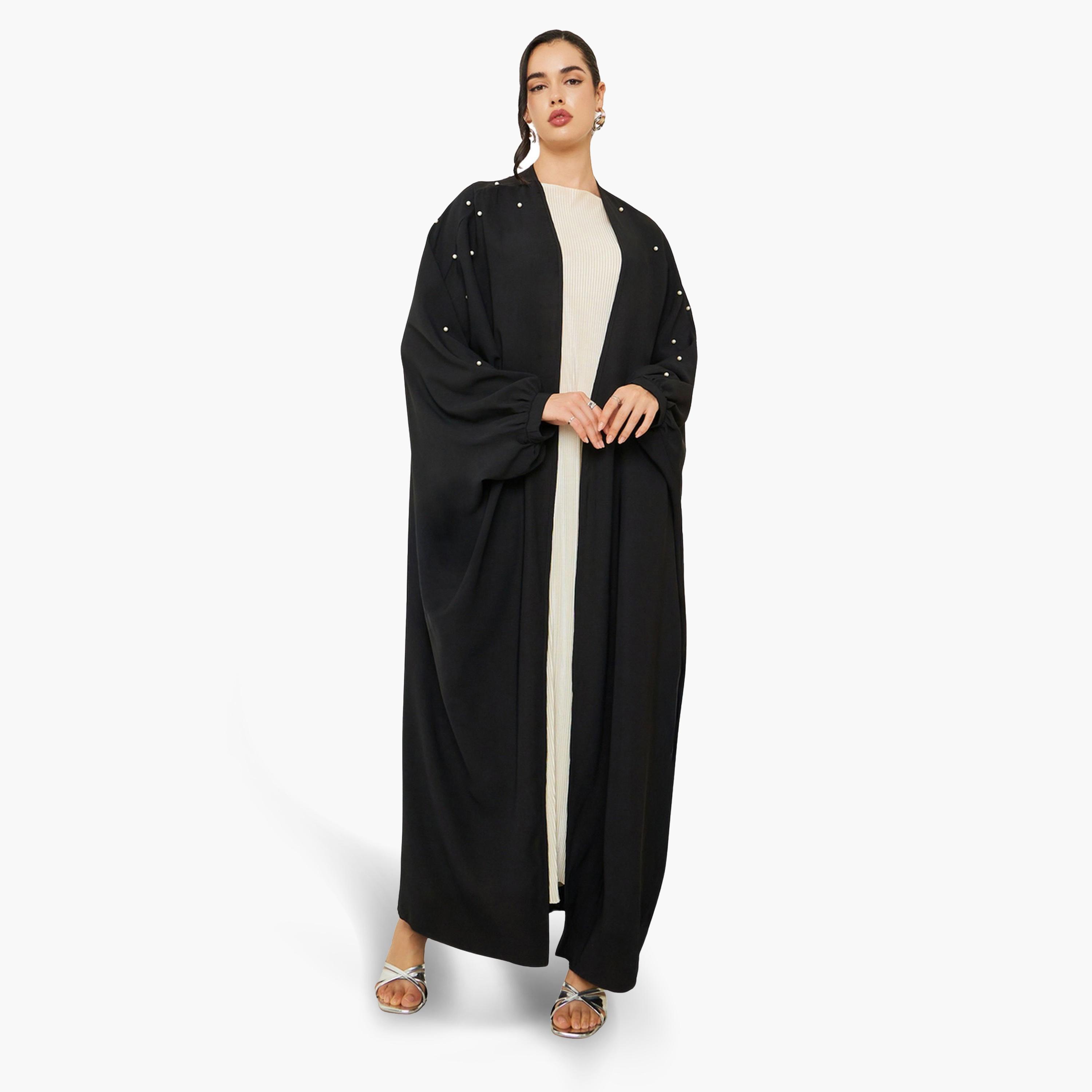 عباية نسائية مزينة بأكمام خفاش-women-arabicclothing-abayas-image-1