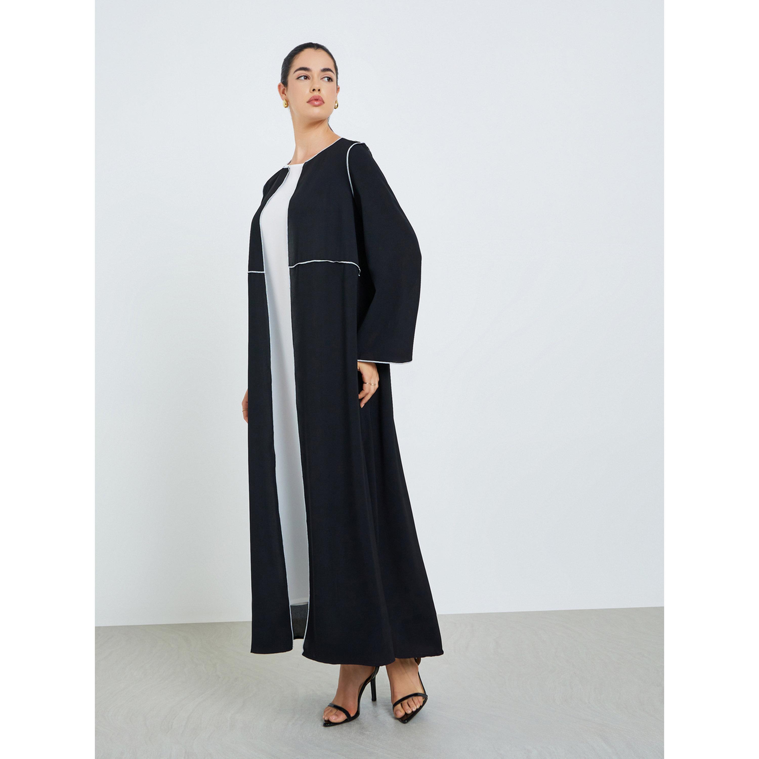 عباية نسائية بحواف متباينة-women-arabicclothing-abayas-image-2
