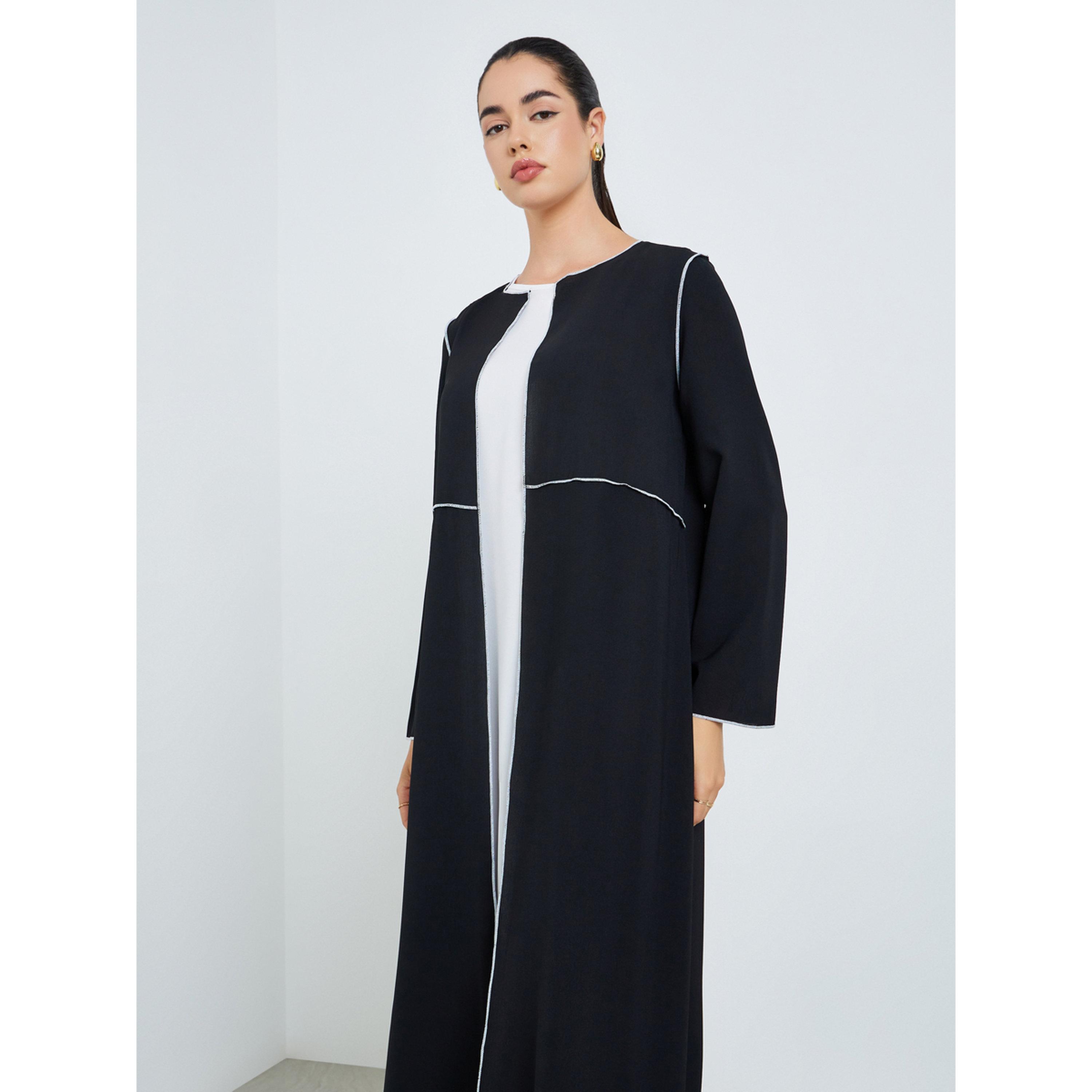 عباية نسائية بحواف متباينة-women-arabicclothing-abayas-image-3