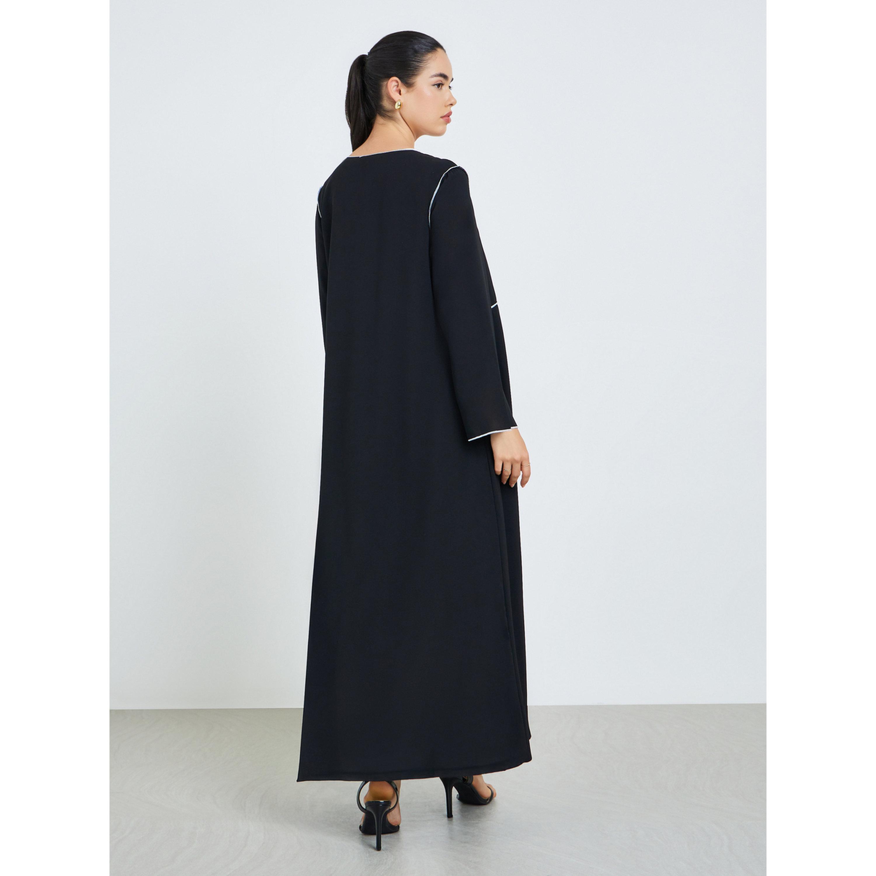 عباية نسائية بحواف متباينة-women-arabicclothing-abayas-image-5