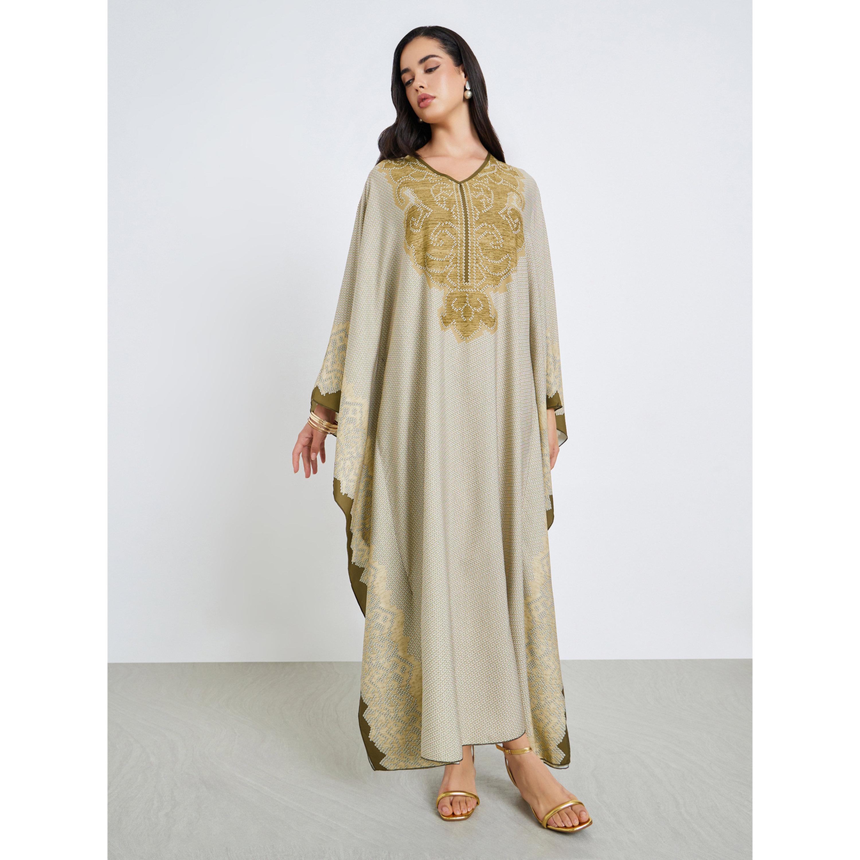 عباية قفطان مطبوعة للنساء-women-arabicclothing-kaftan-image-3