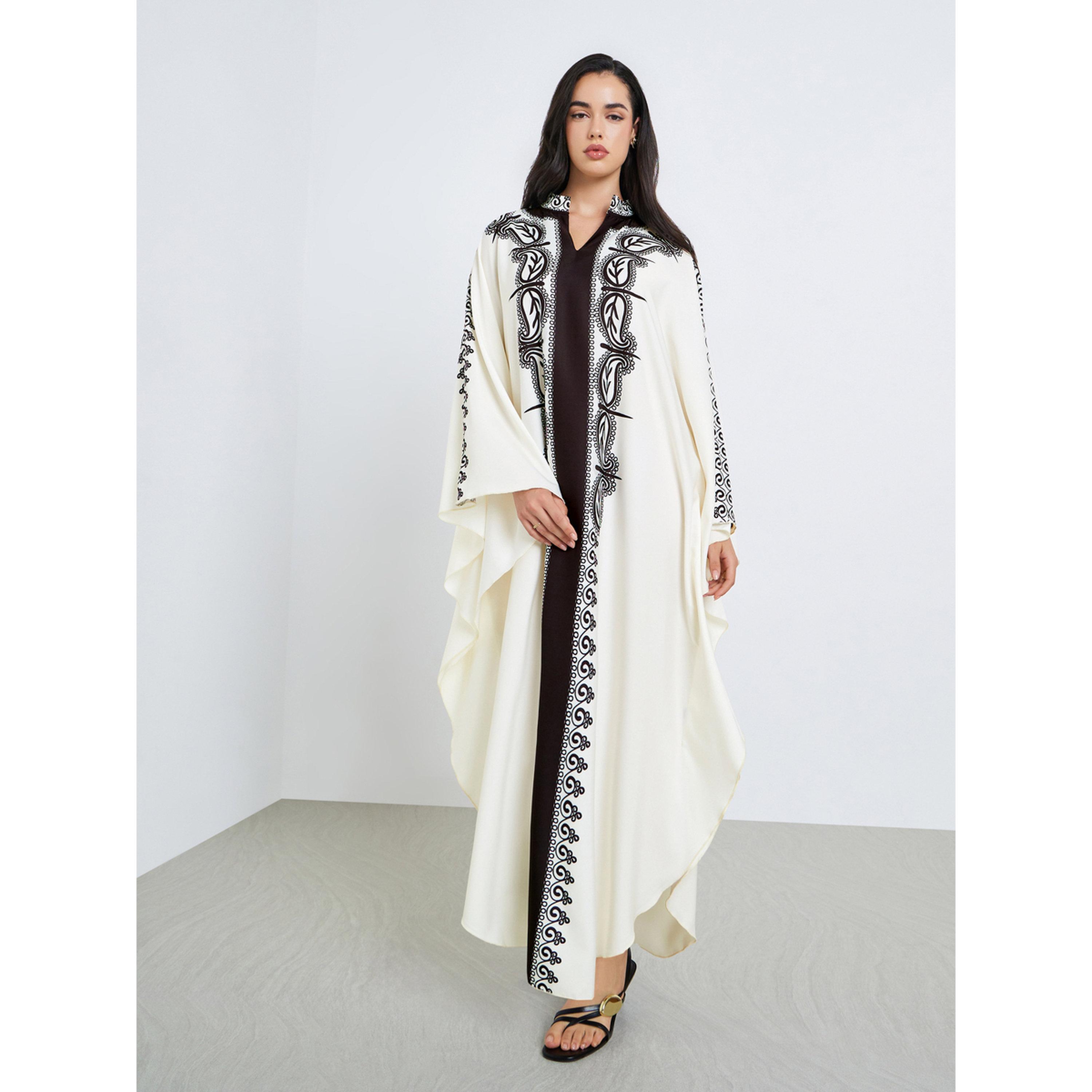 عباية بأكمام باتوينغ مطبوعة للنساء-women-arabicclothing-abayas-image-1
