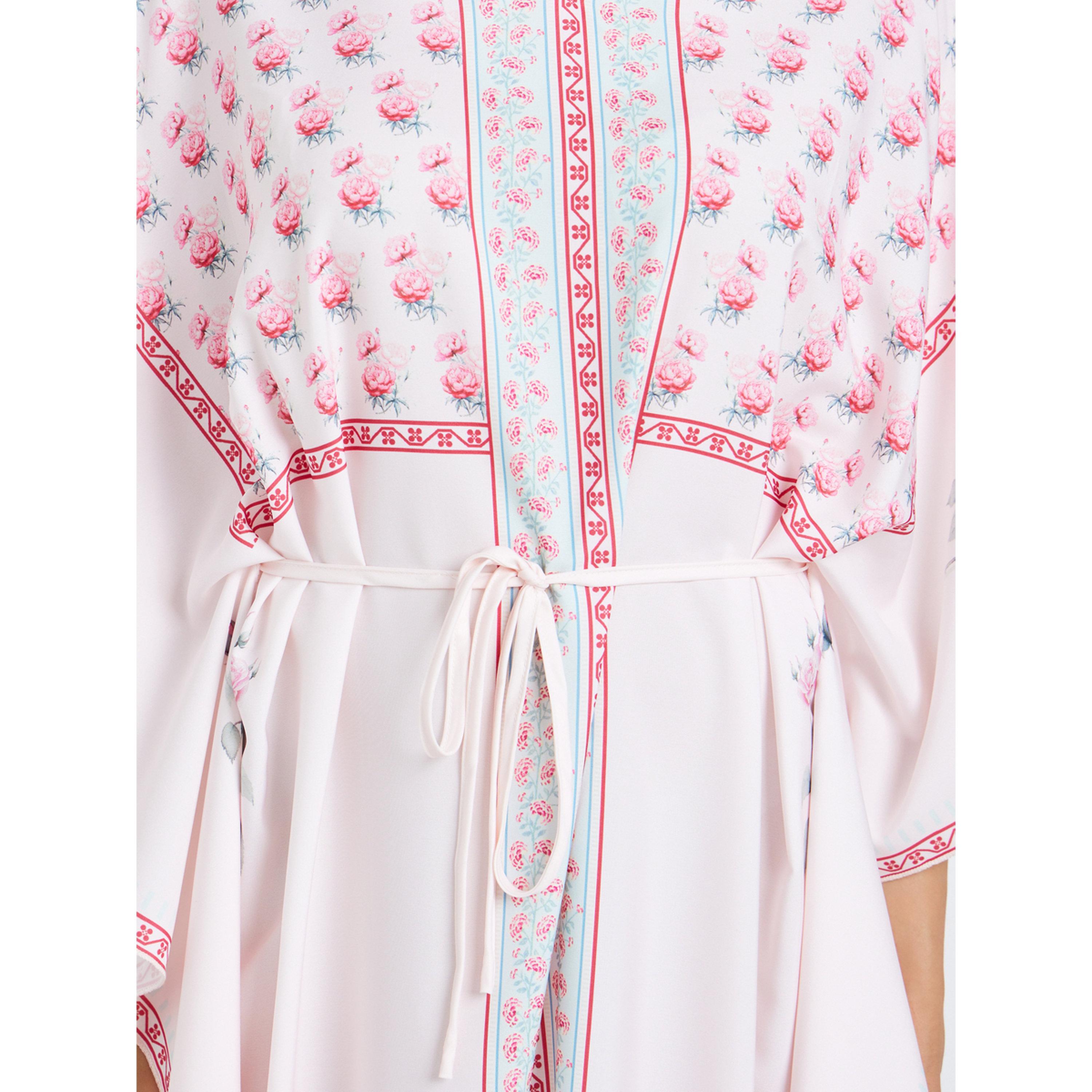 Styli Women Pink Floral Print Kaftan-women-arabicclothing-kaftan-image-4
