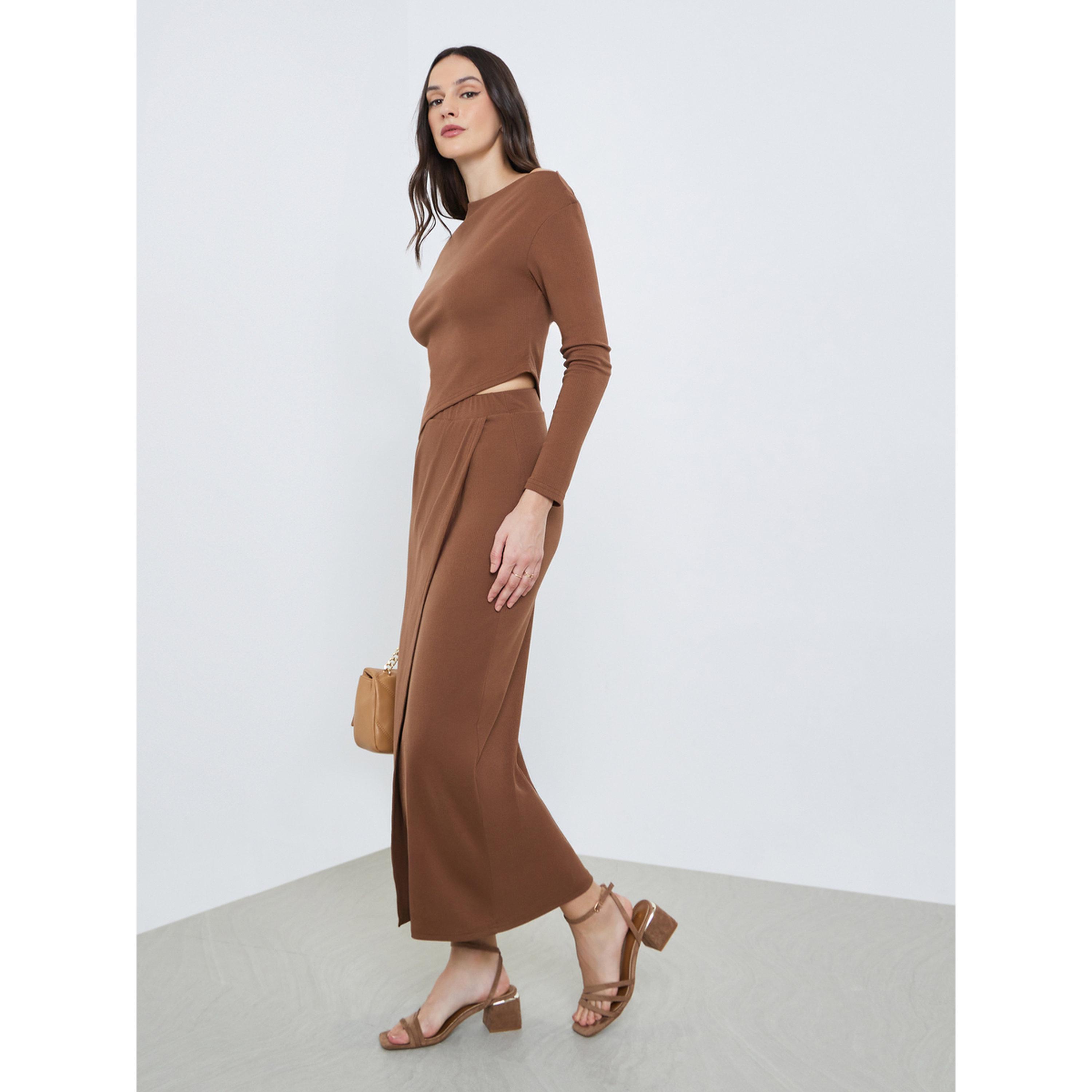 طقم بلوزة بياقة قارب مع تنورة-women-clothing-coordsets-image-2