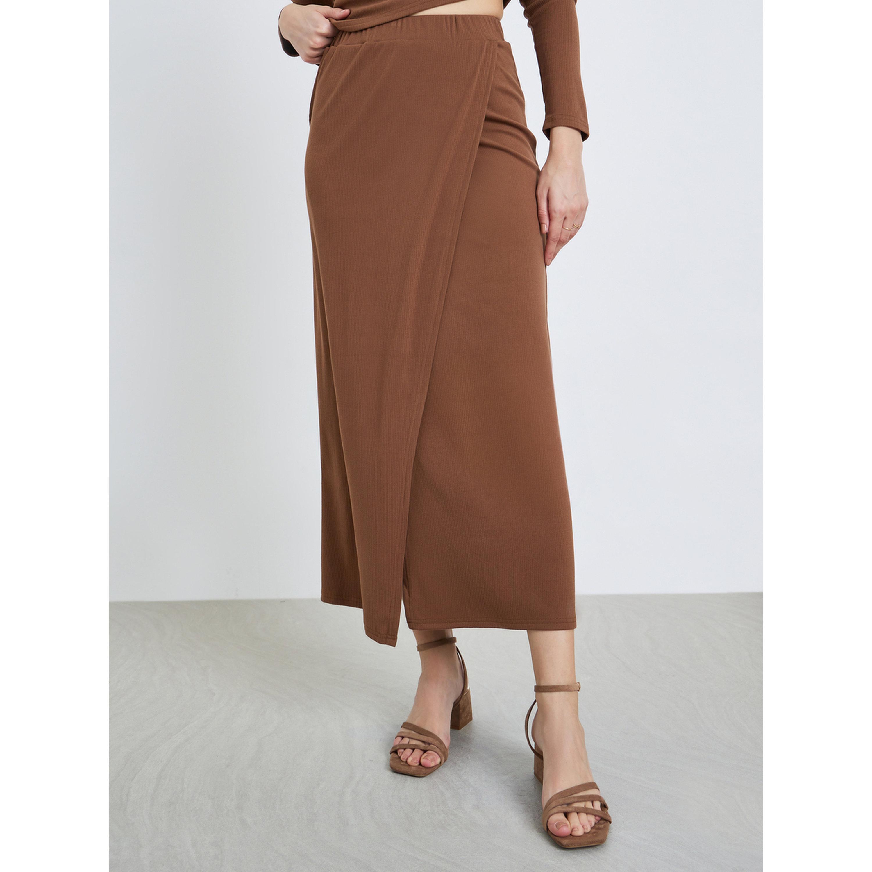 طقم بلوزة بياقة قارب مع تنورة-women-clothing-coordsets-image-5