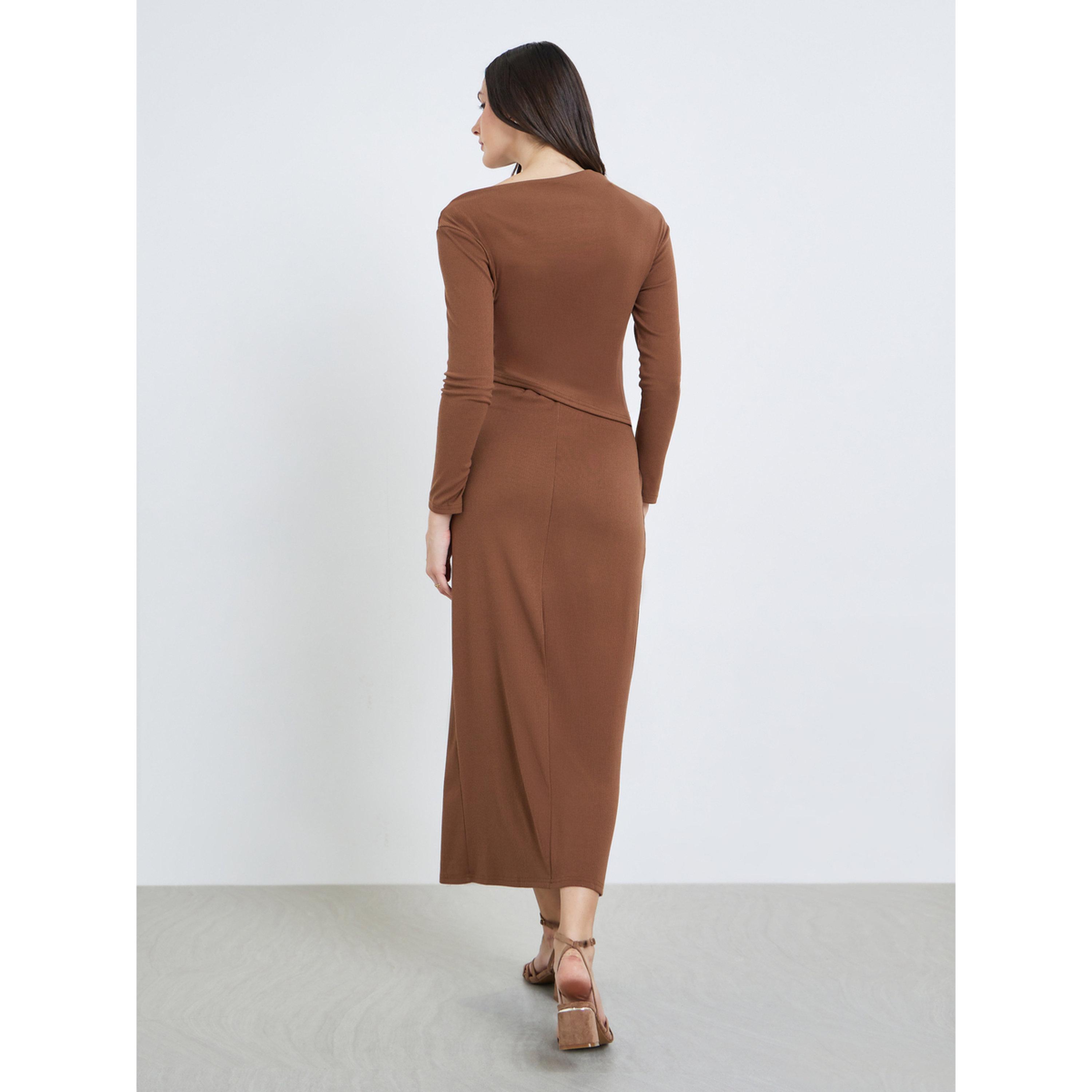 Styli Women Boat Neck Top and Skirts Co-Ords-women-clothing-coordsets-image-6