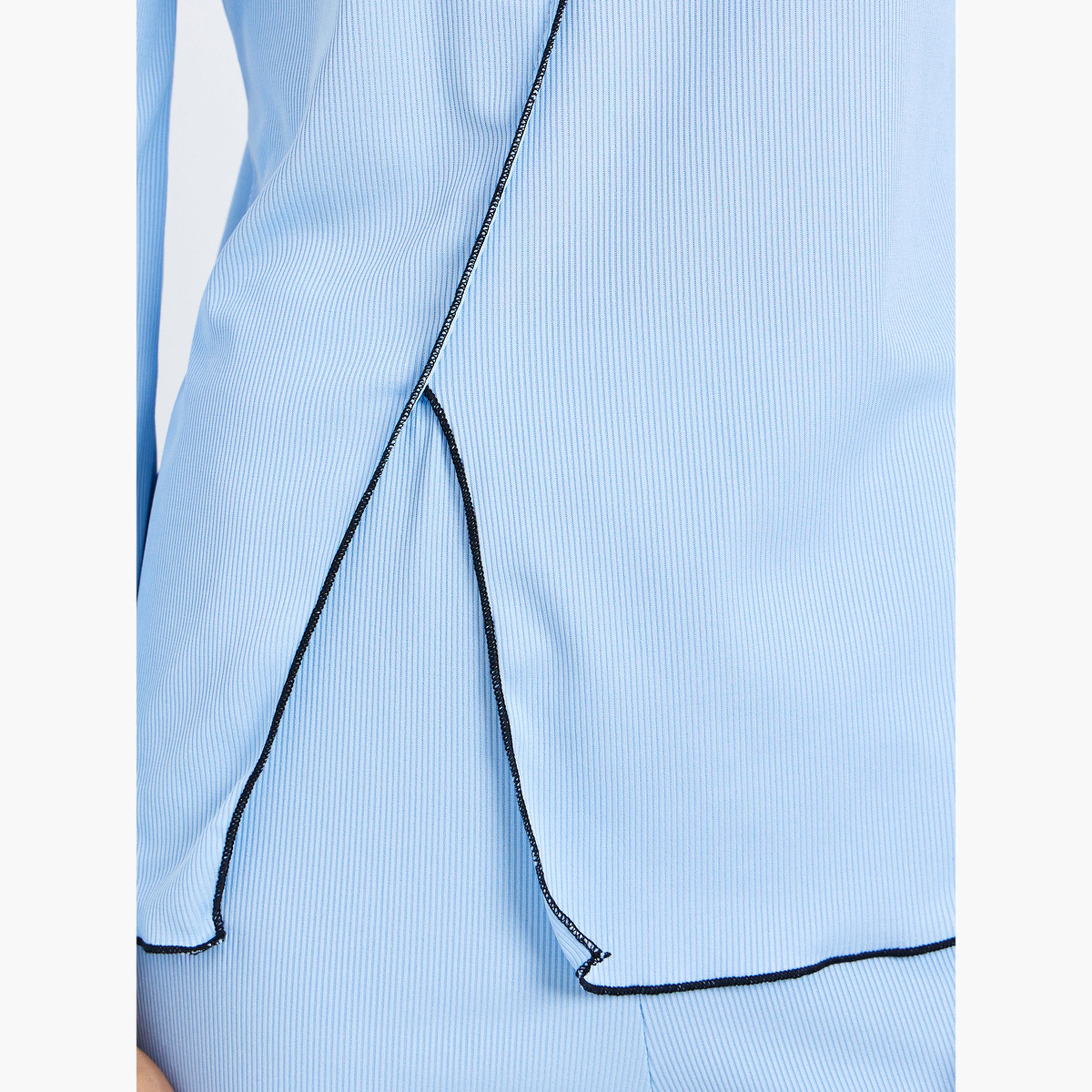 Styli Rib Overlock Seam Top and Pyjama Set-women-clothing-nightwear-pyjamas-longsets-image-3