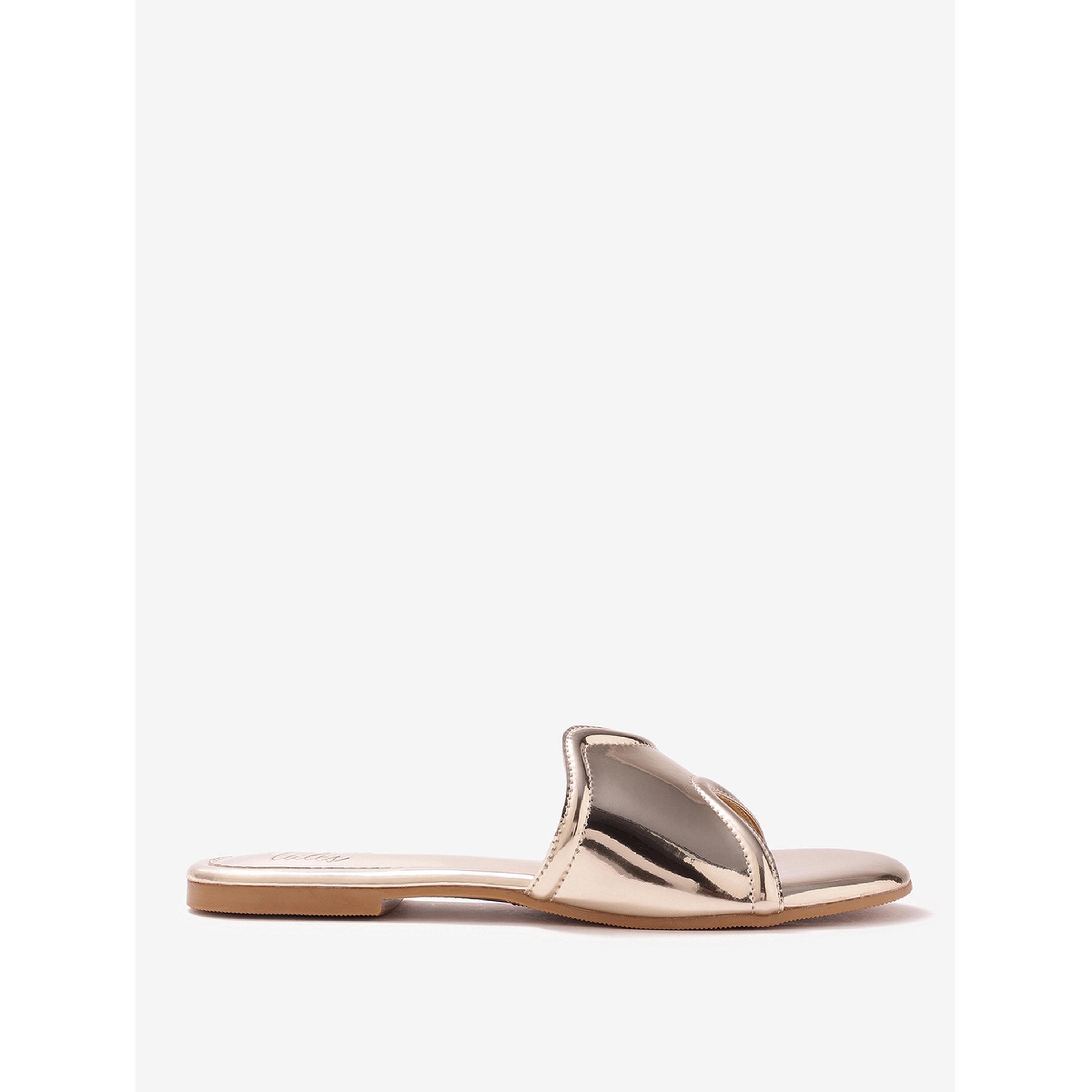 صندل فلات معدني سهل الارتداء-women-shoes-sandals-flats-image-2
