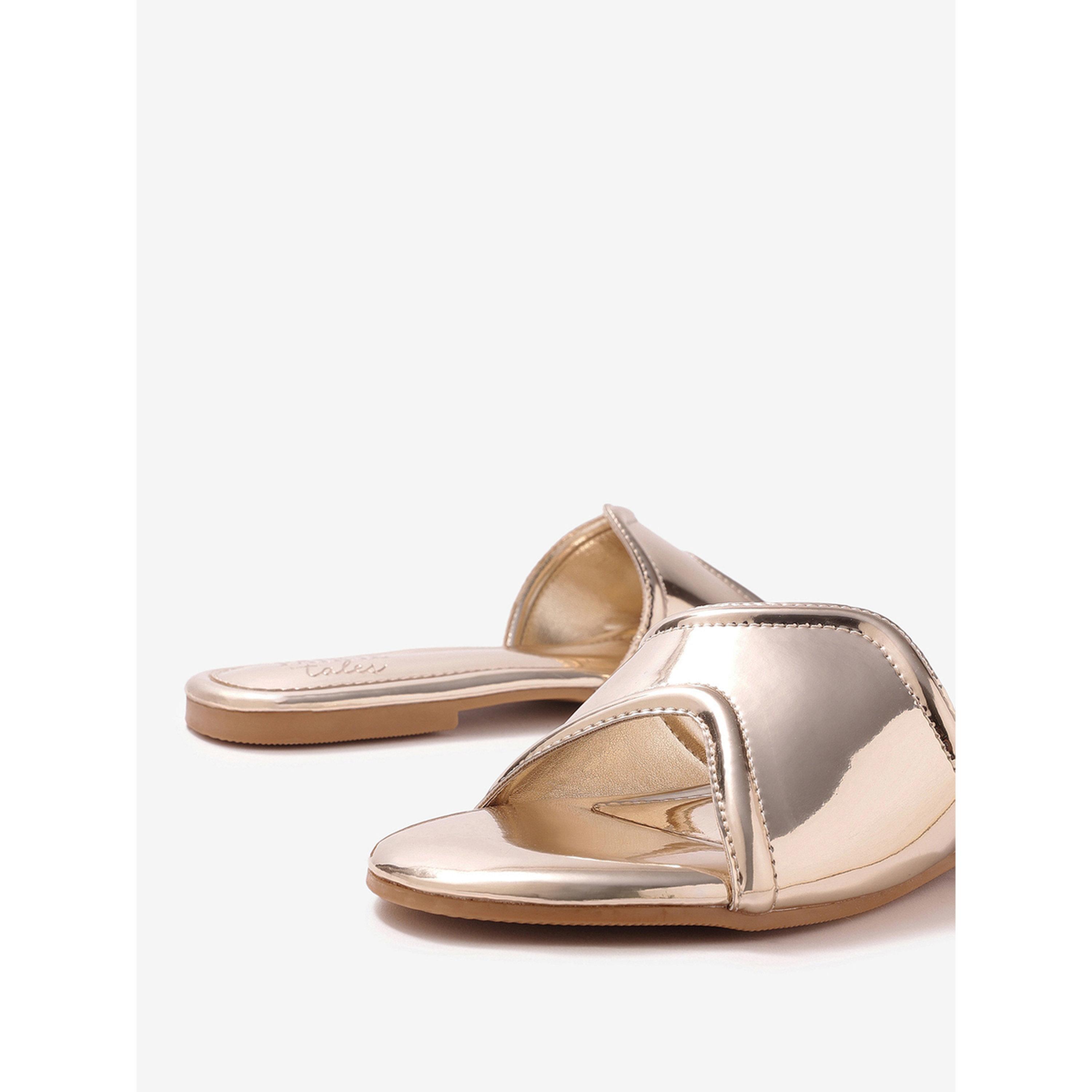 صندل فلات معدني سهل الارتداء-women-shoes-sandals-flats-image-4