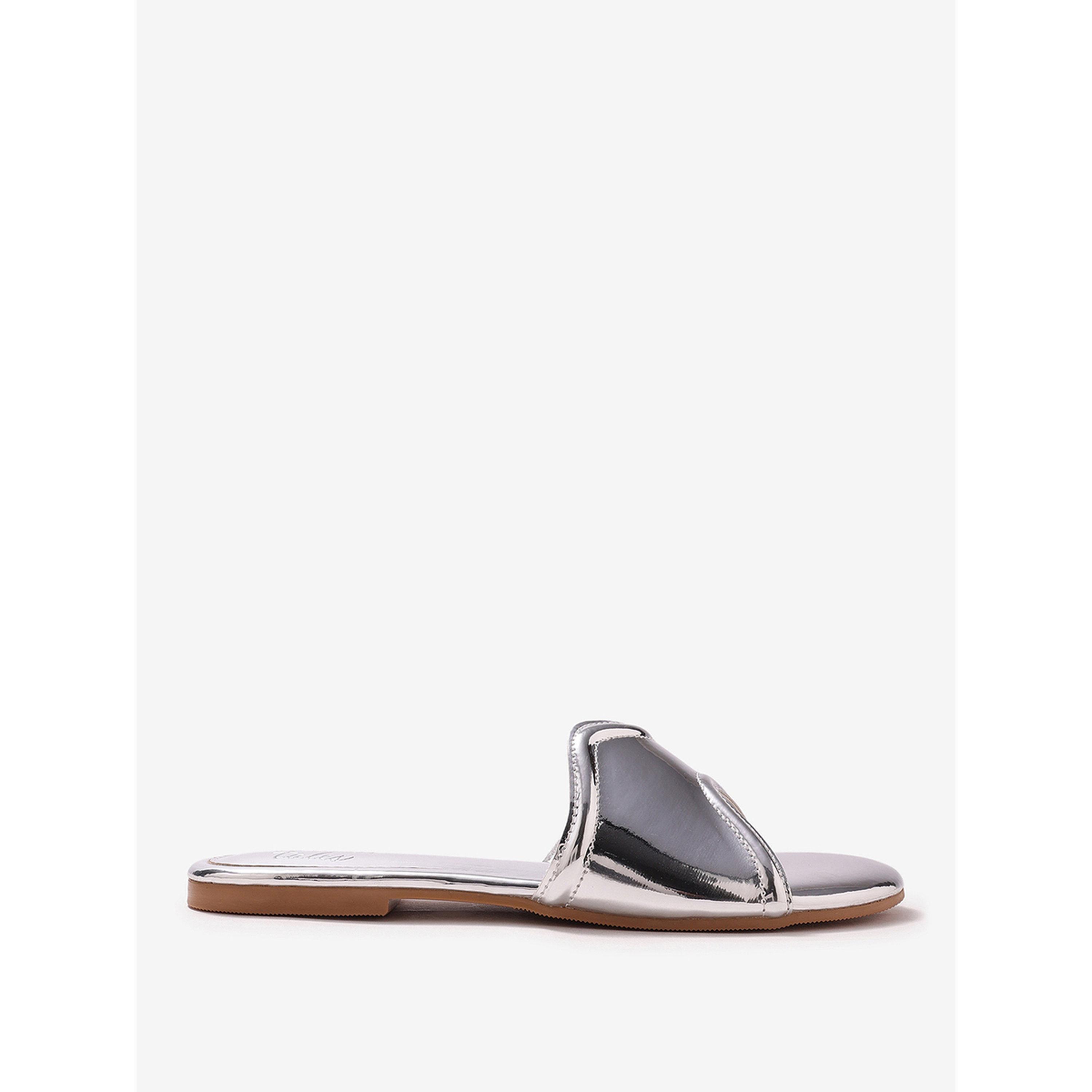 صندل فلات معدني سهل الارتداء-women-shoes-sandals-flats-image-2