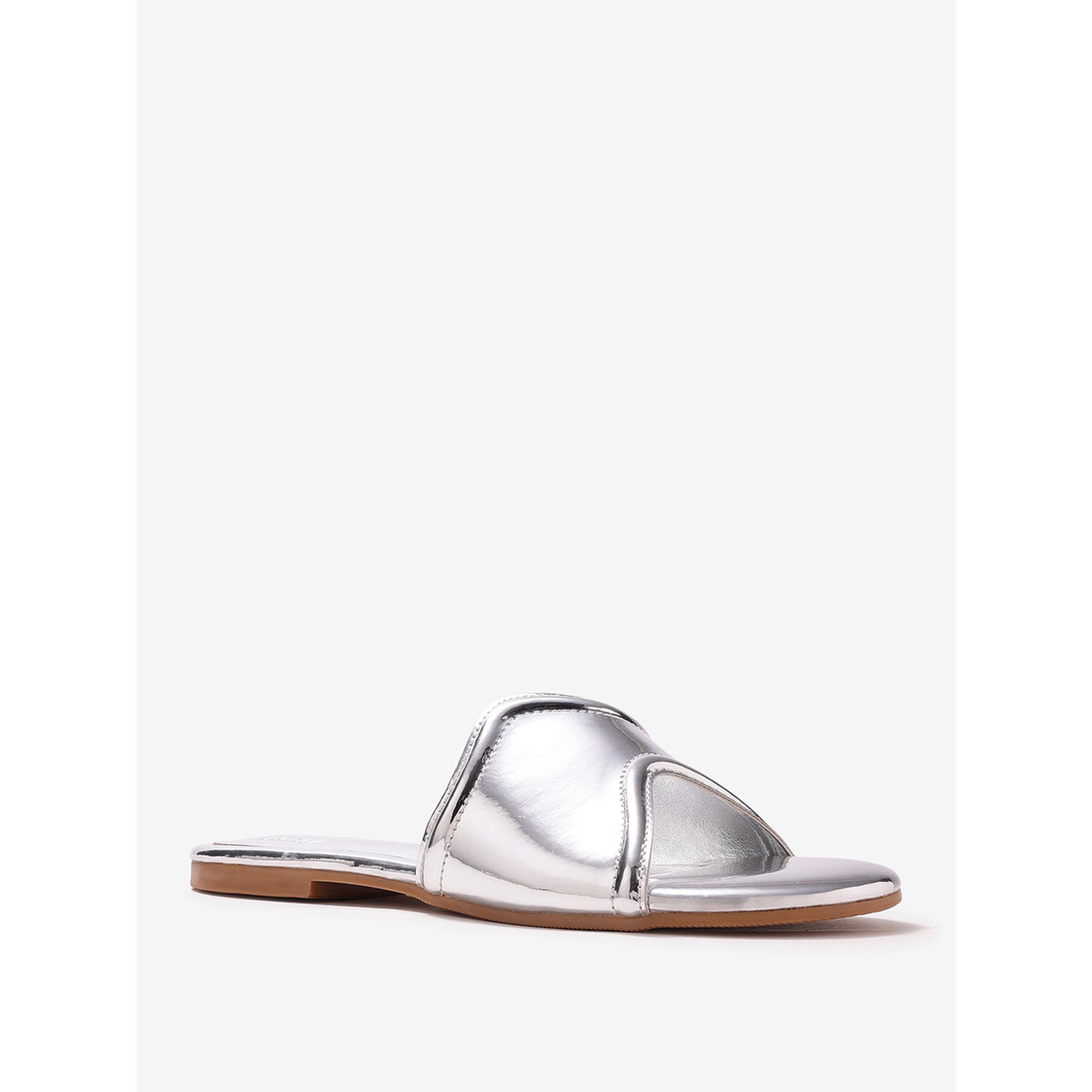 صندل فلات معدني سهل الارتداء-women-shoes-sandals-flats-image-6
