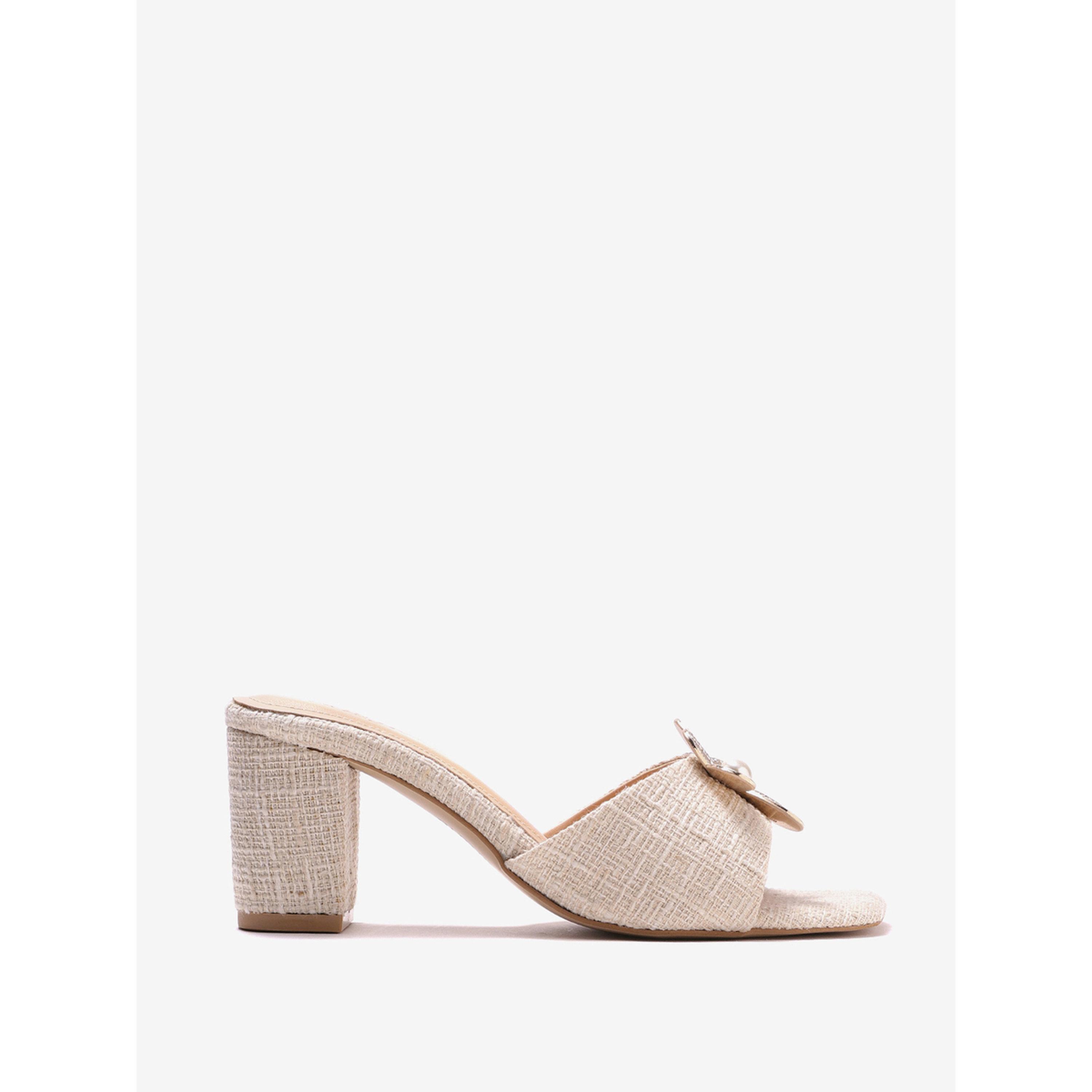 صندل منسوج بكعب عريض وتفاصيل زهرة-women-shoes-heels-image-2
