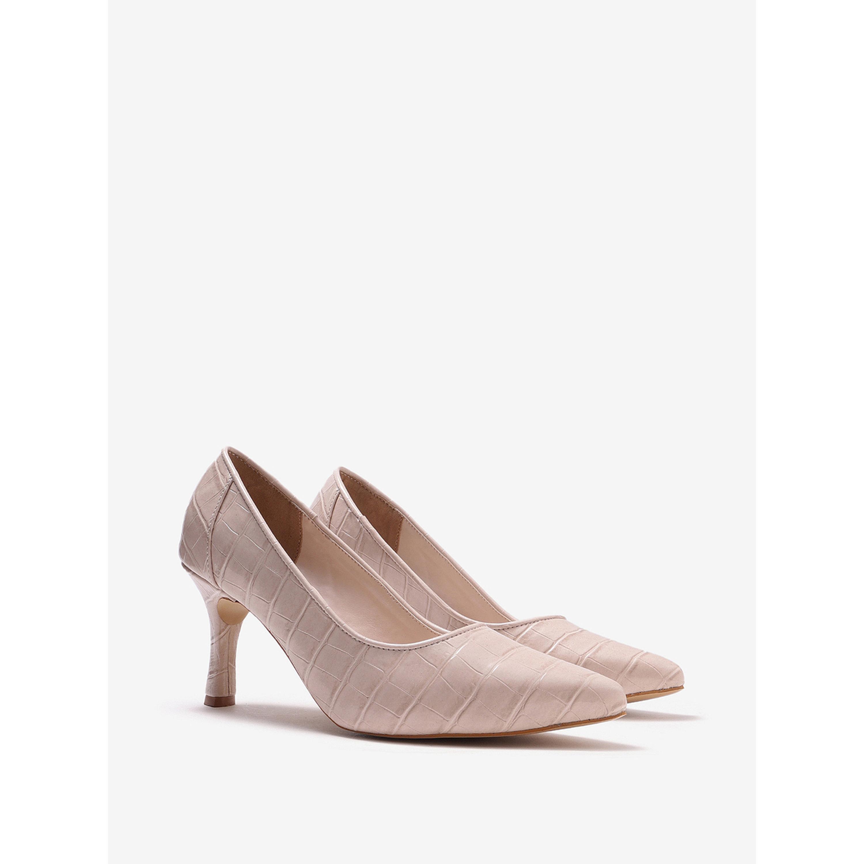 حذاء كعب عالي بمقدمة مدببة وملمس جلد التمساح-women-shoes-heels-image-1