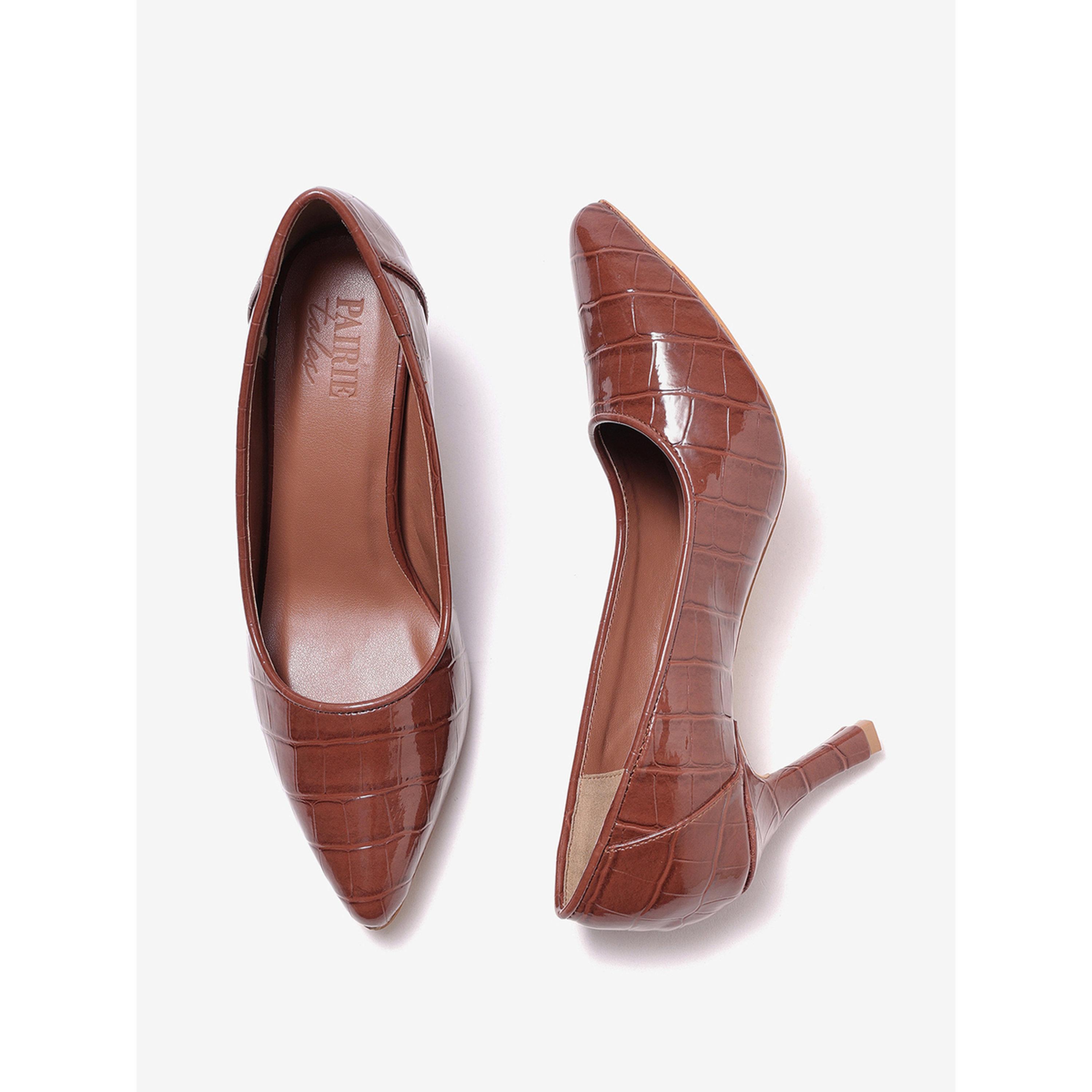 Pair-ie Tales X Styli Women Croc-Textured Pointed Toe Pumps-women-shoes-heels-image-5