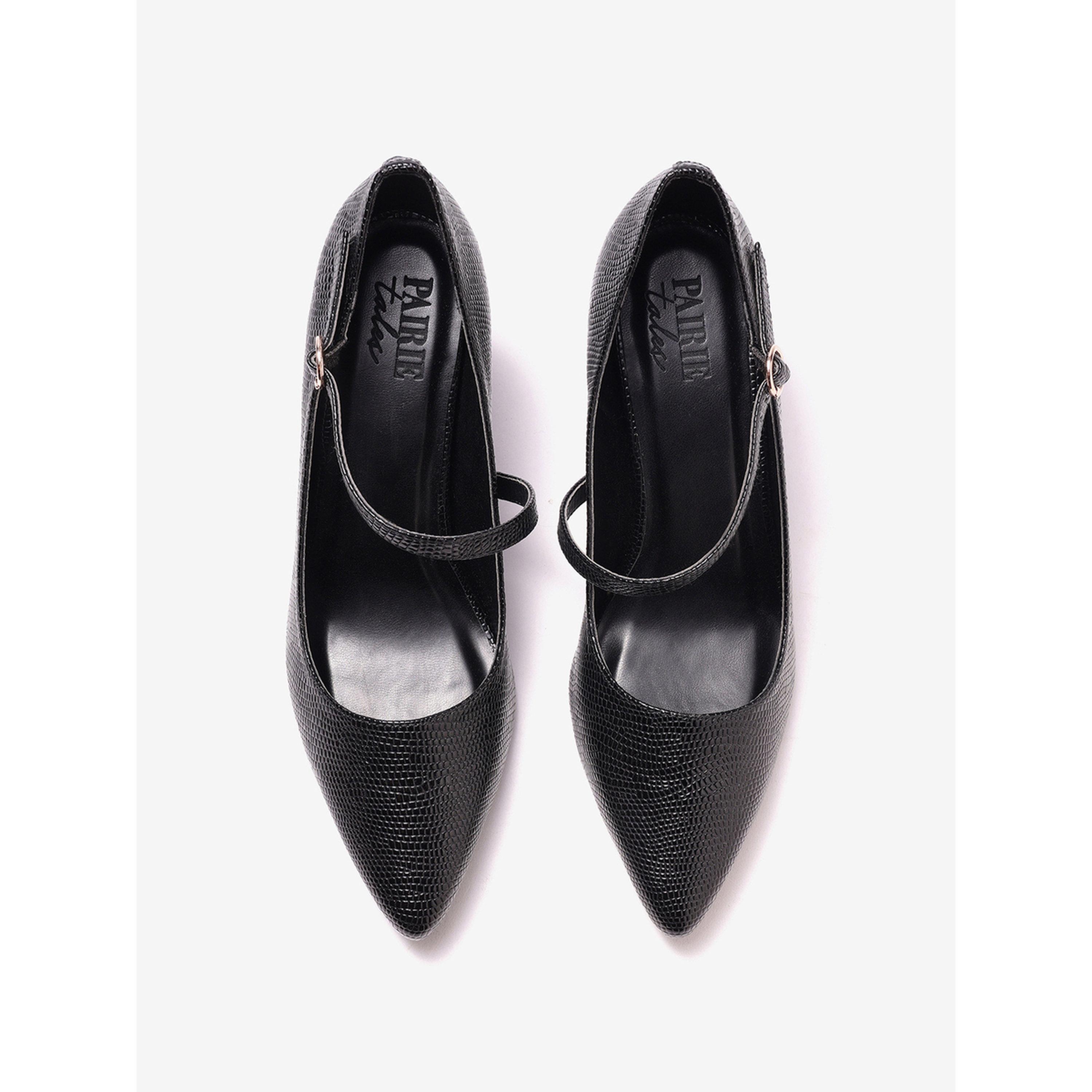 حذاء كعب عالي بمقدمة مدببة وملمس بارز-women-shoes-heels-image-3