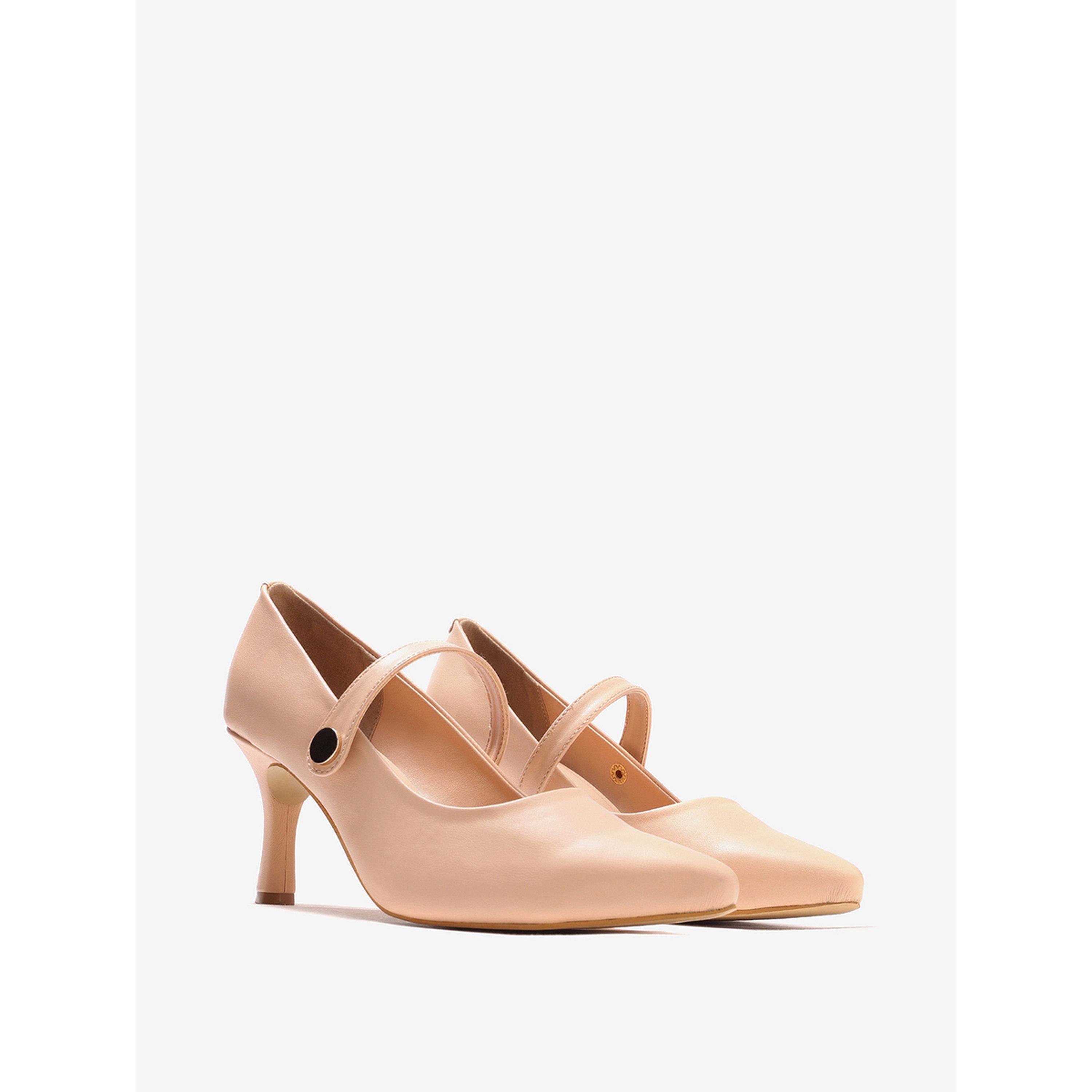 حذاء كعب عالي بمقدمة مدببة وزر كبس-women-shoes-heels-image-1