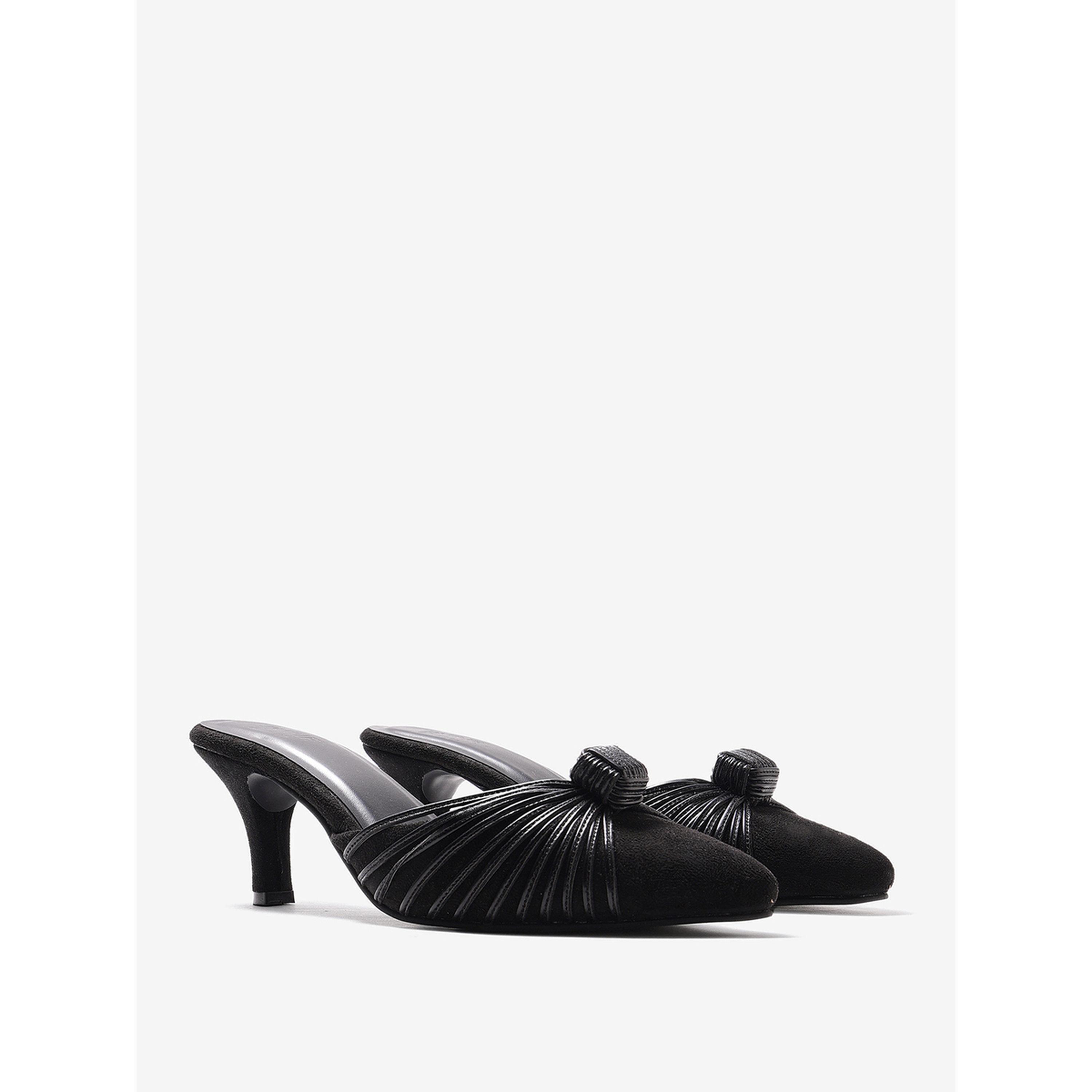 Pair-ie Tales X Styli Women Knotted Pleated Mules-women-shoes-heels-image-1