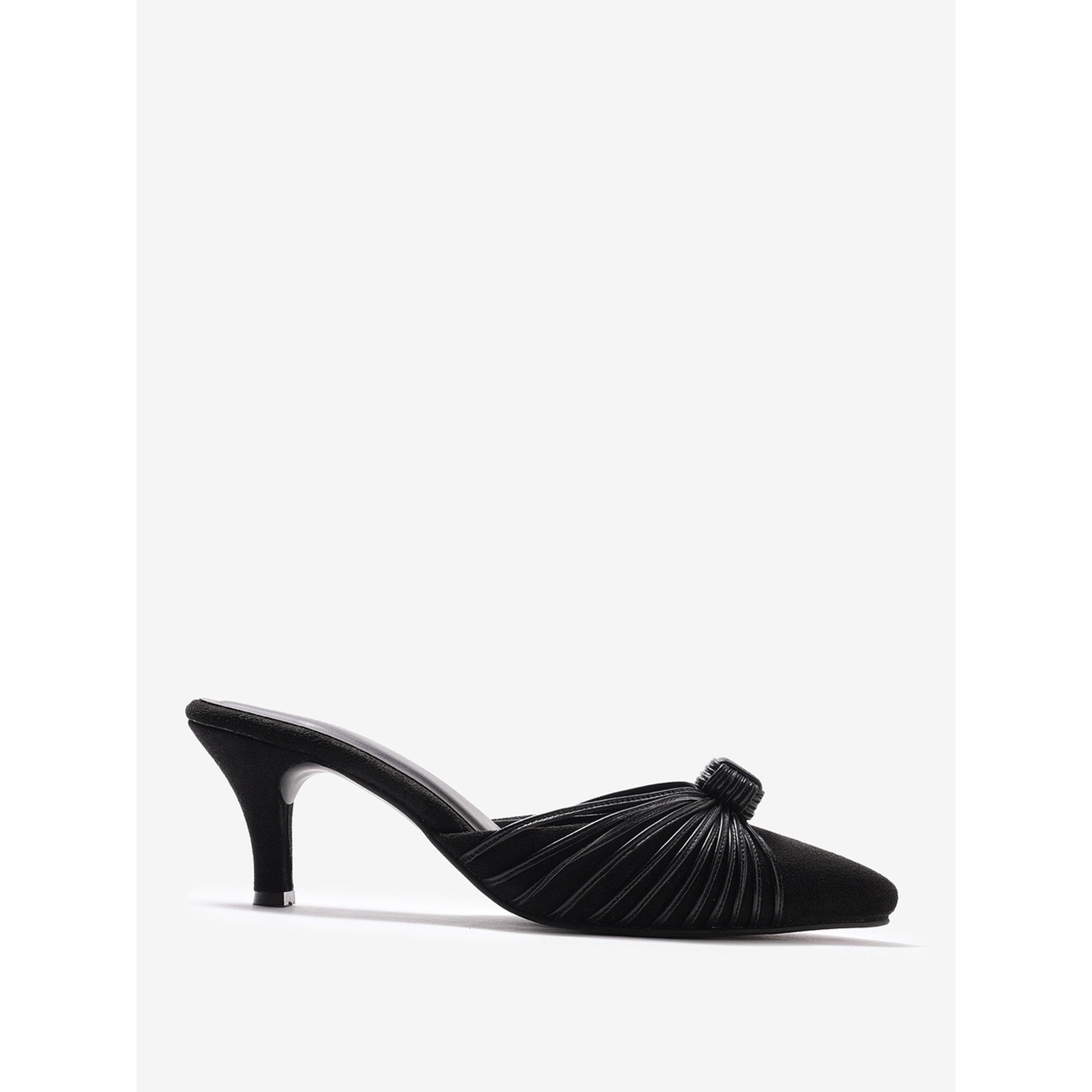 Pair-ie Tales X Styli Women Knotted Pleated Mules-women-shoes-heels-image-2