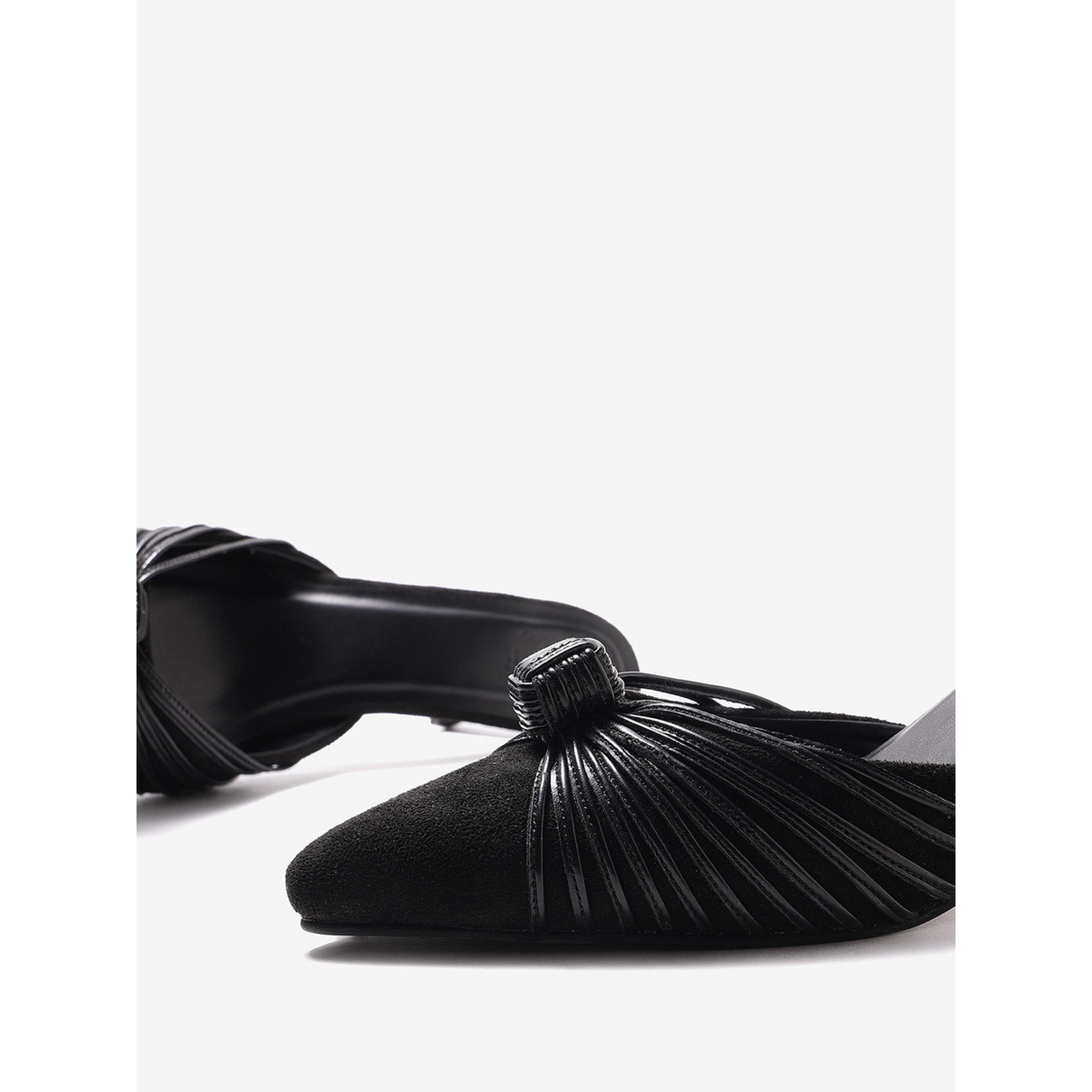 Pair-ie Tales X Styli Women Knotted Pleated Mules-women-shoes-heels-image-4