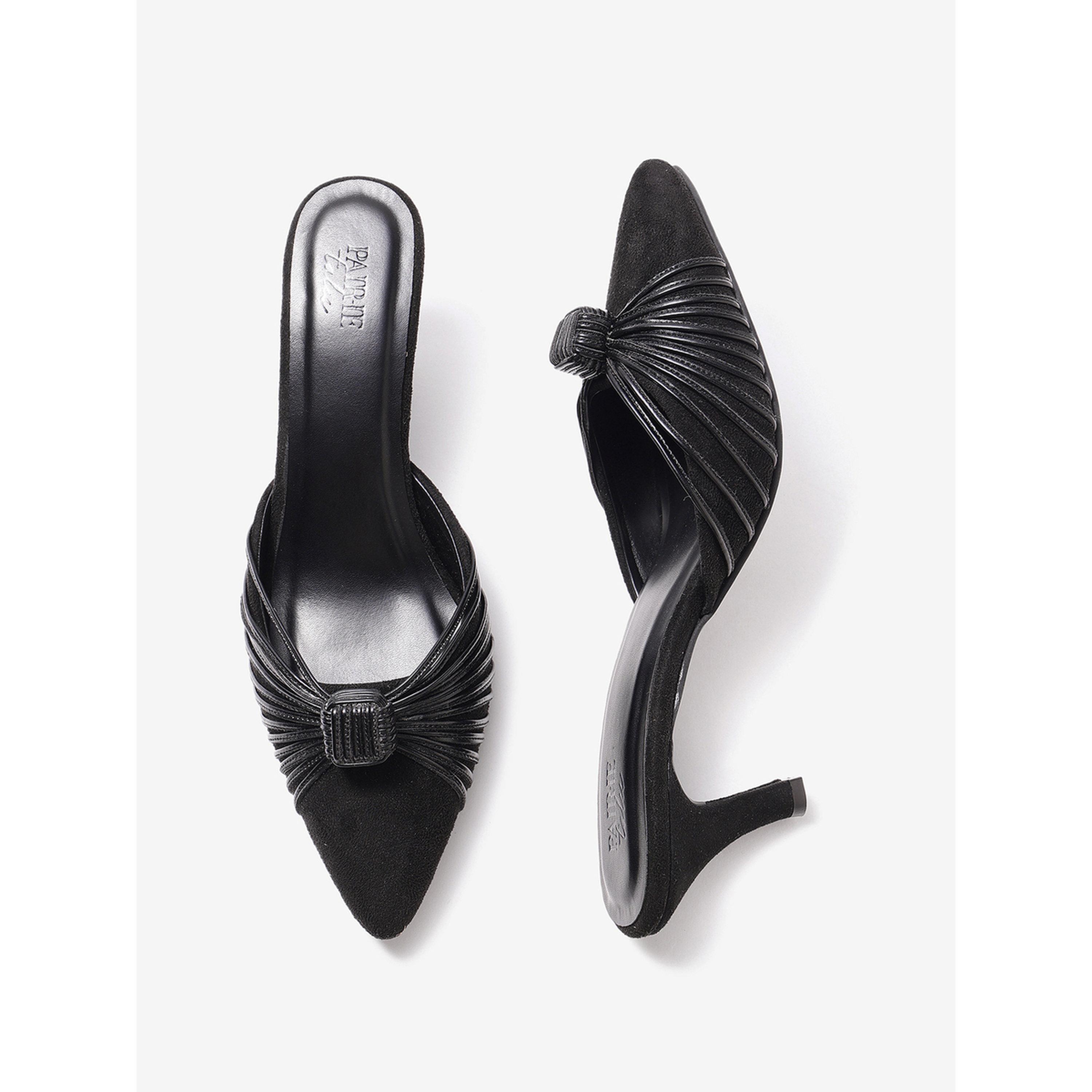 Pair-ie Tales X Styli Women Knotted Pleated Mules-women-shoes-heels-image-5