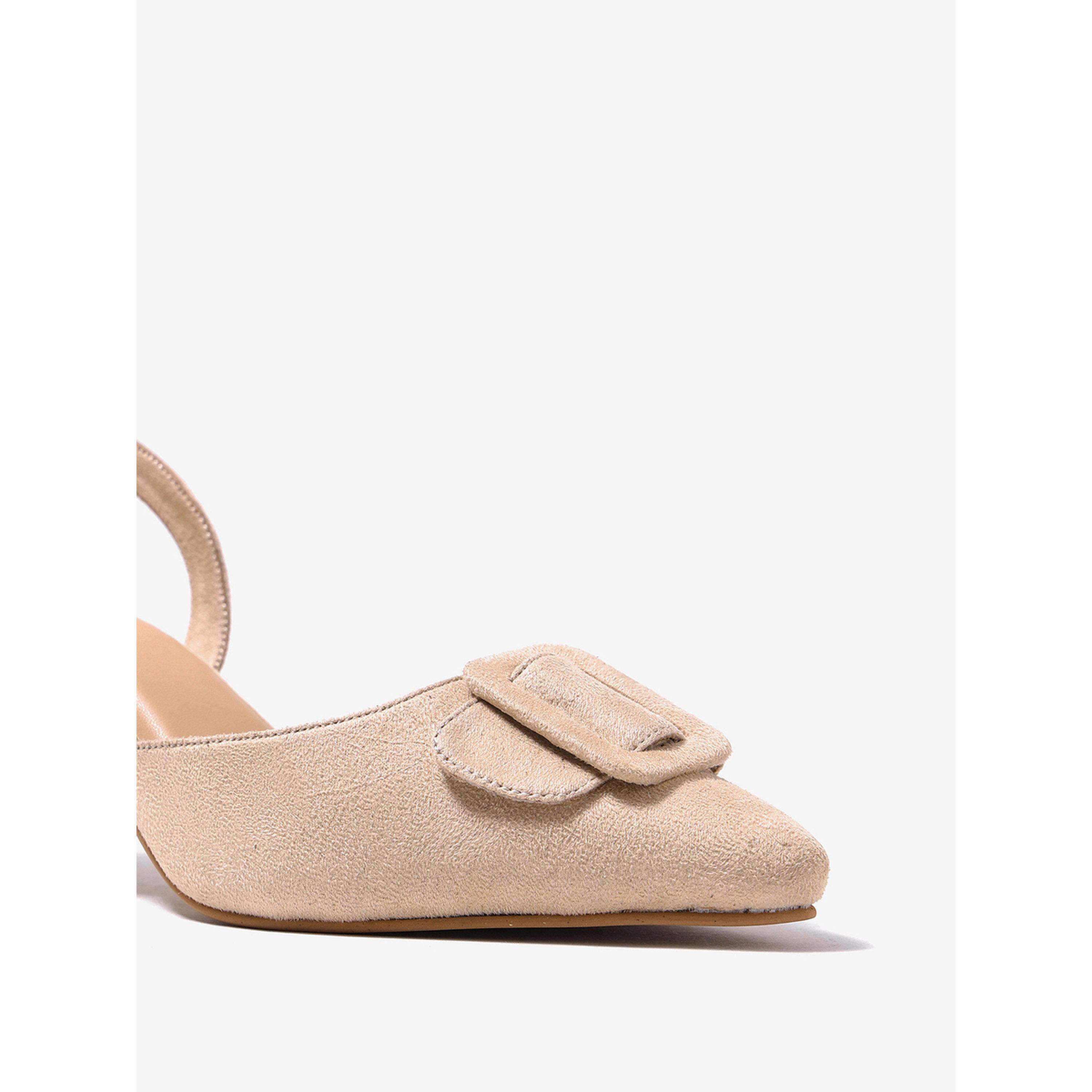 حذاء مفتوح من الخلف بمظهر شمواه ومقدمة مدببة-women-shoes-heels-image-5