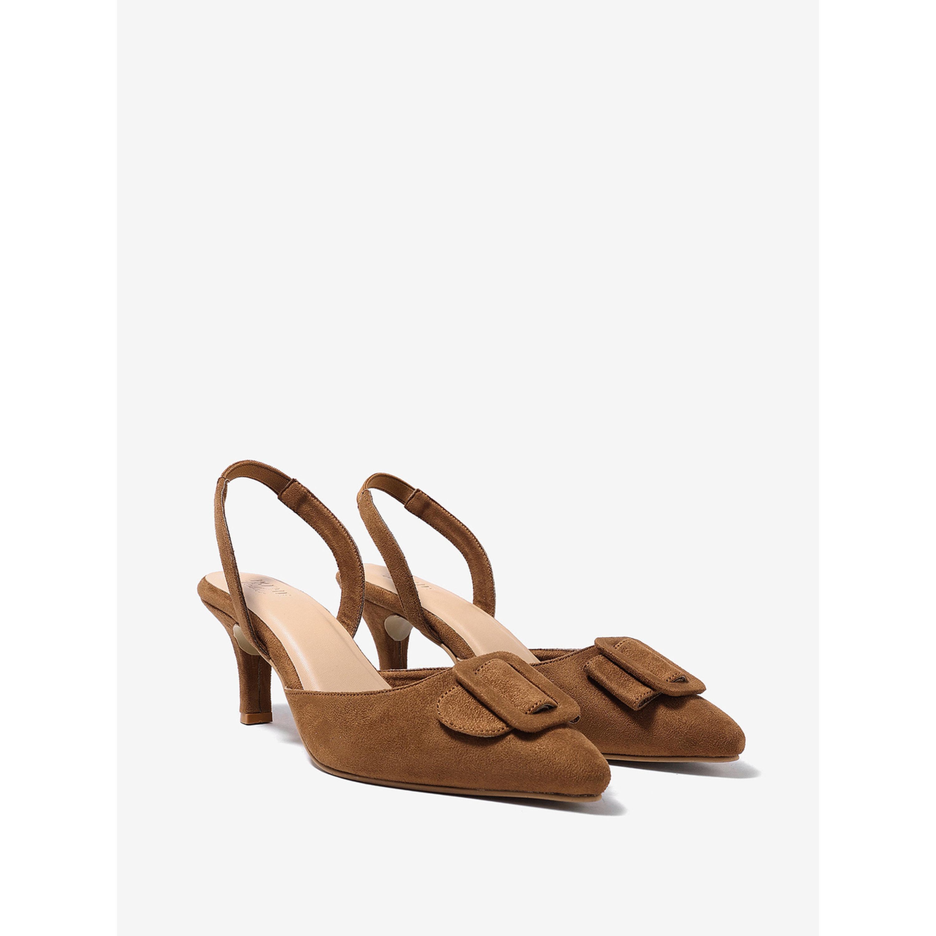 حذاء مفتوح من الخلف بمظهر شمواه ومقدمة مدببة-women-shoes-heels-image-1