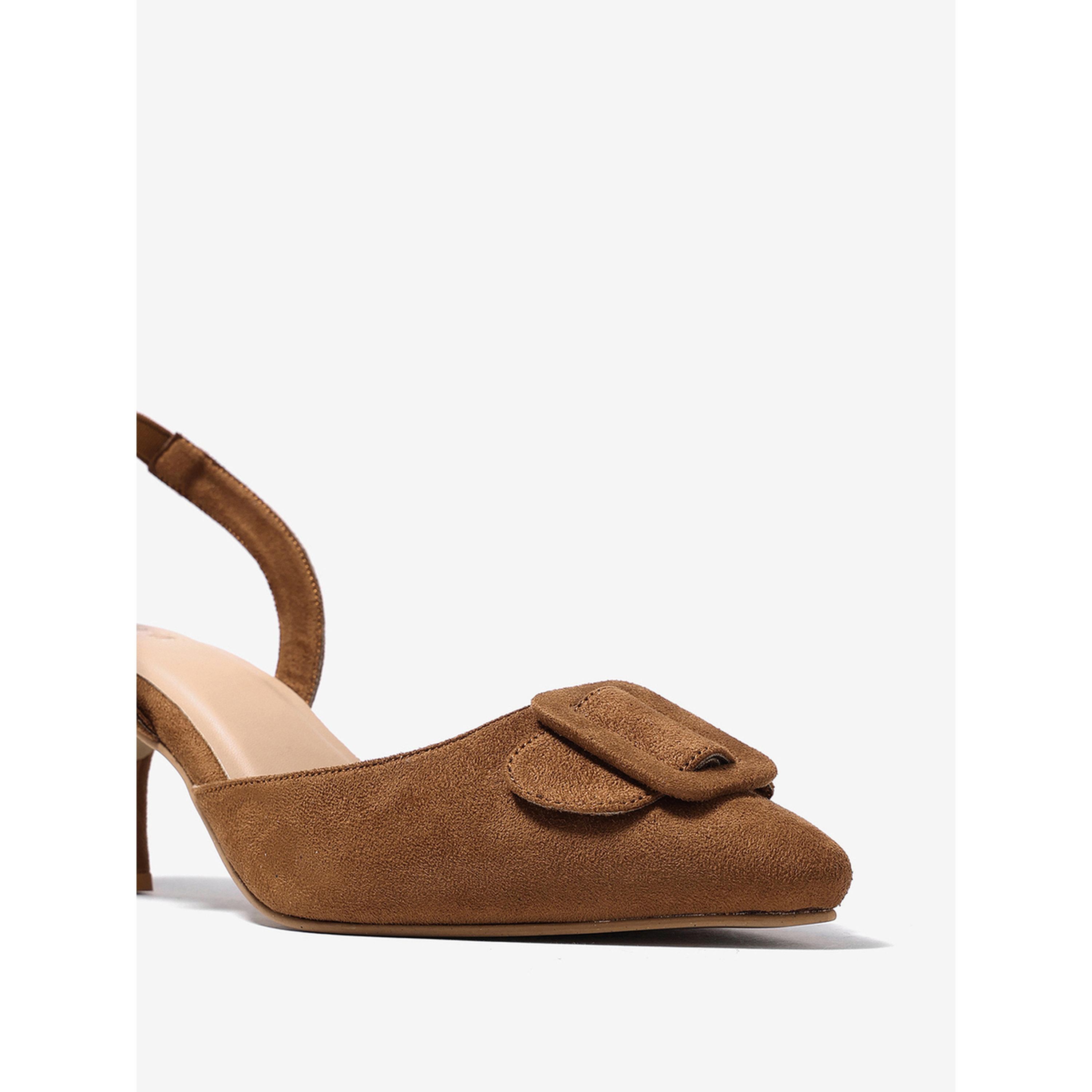 حذاء مفتوح من الخلف بمظهر شمواه ومقدمة مدببة-women-shoes-heels-image-5