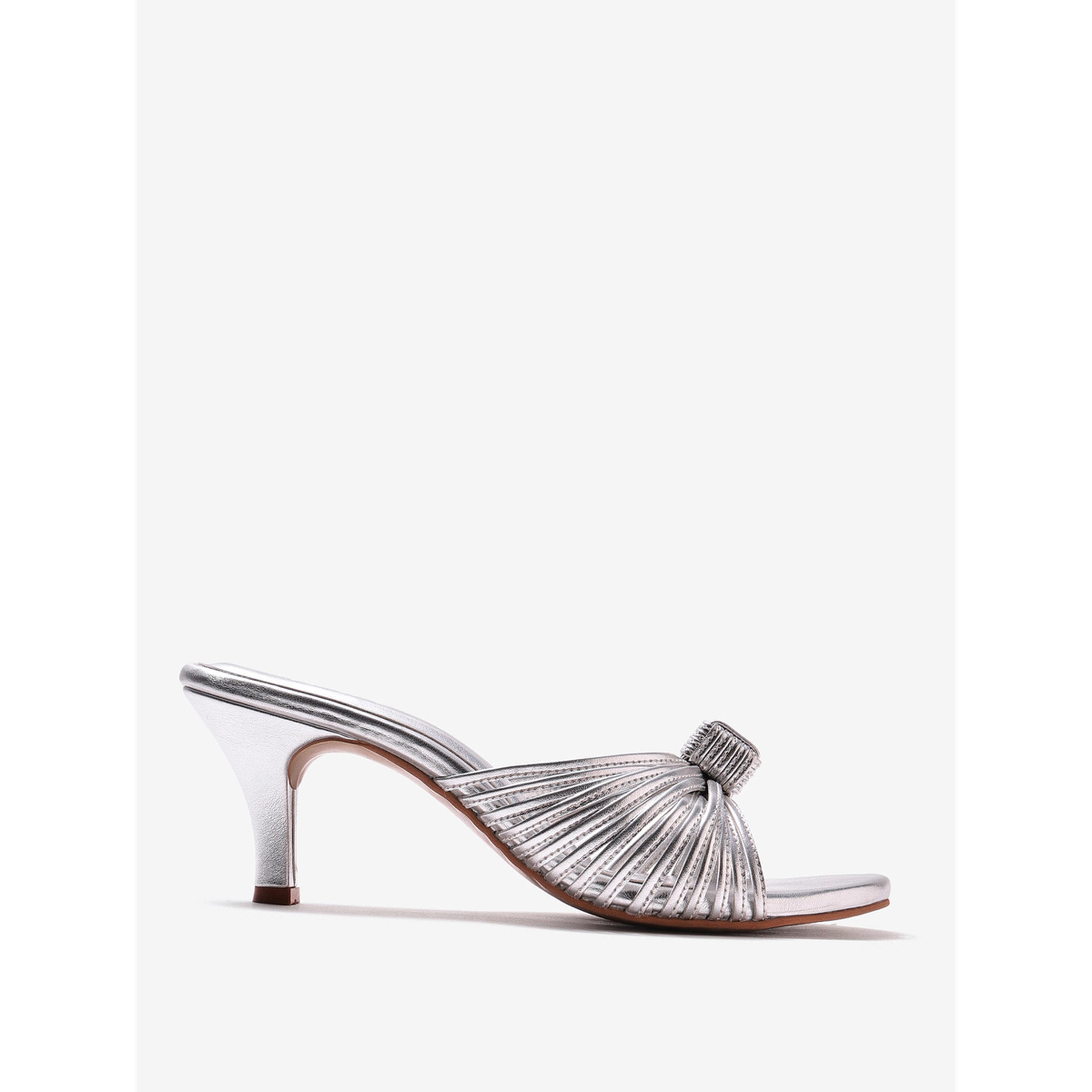 Pair-ie Tales X Styli Women Metallic Silver Heel Sandals-women-shoes-heels-image-2