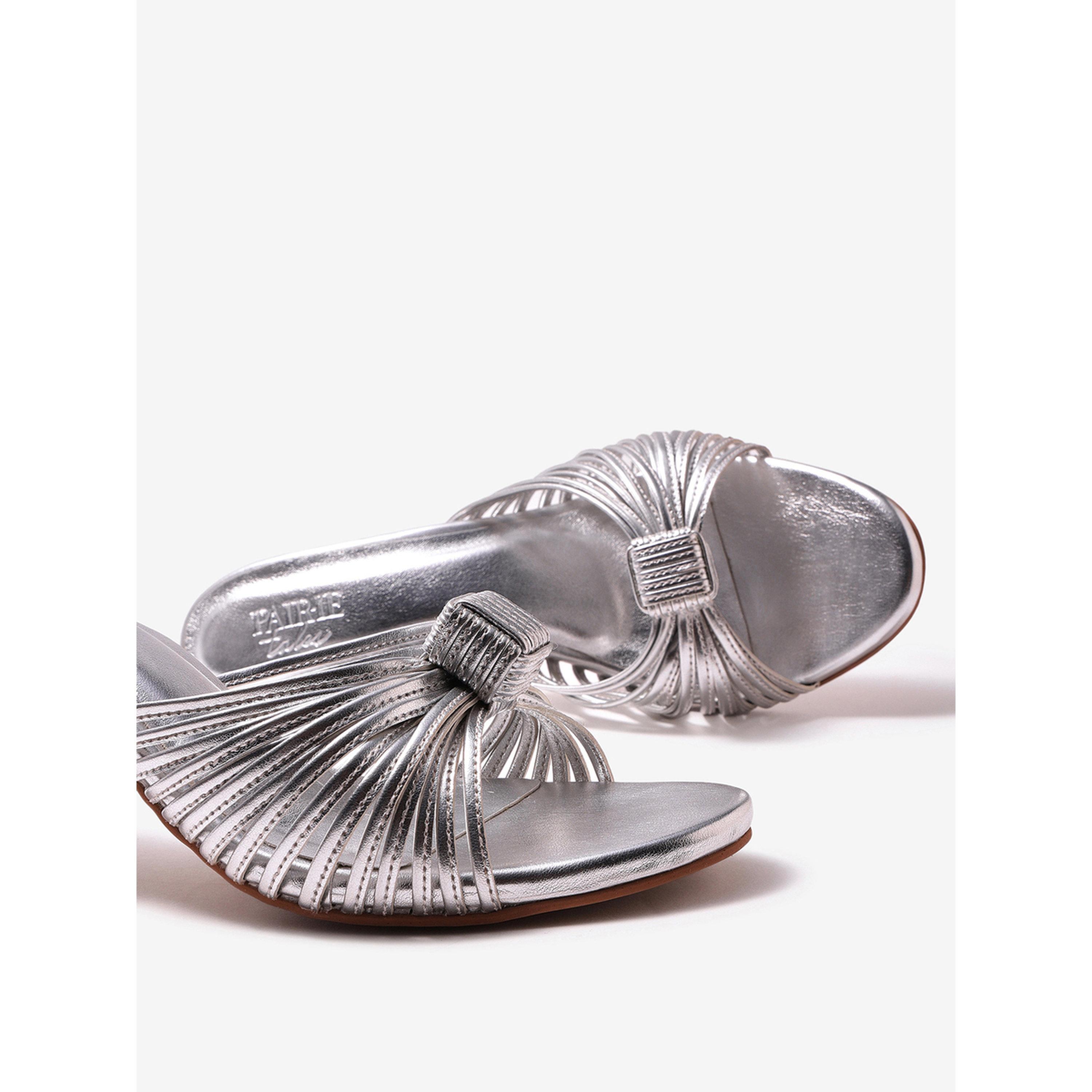 Pair-ie Tales X Styli Women Metallic Silver Heel Sandals-women-shoes-heels-image-5