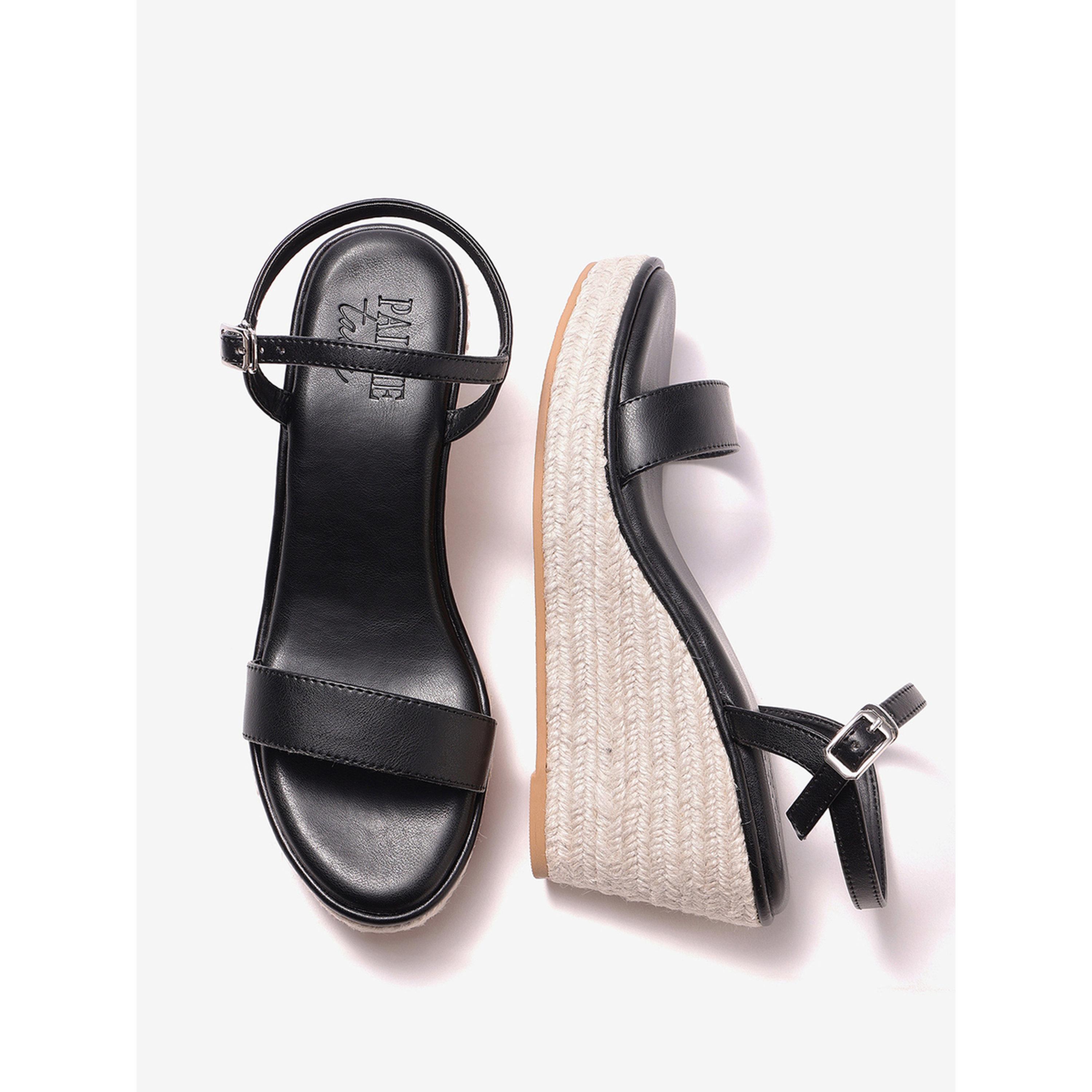 Pair-ie Tales X Styli Women Glossy Espadrille Wedge Sandals with Ankle Strap-women-shoes-sandals-heeled-image-4