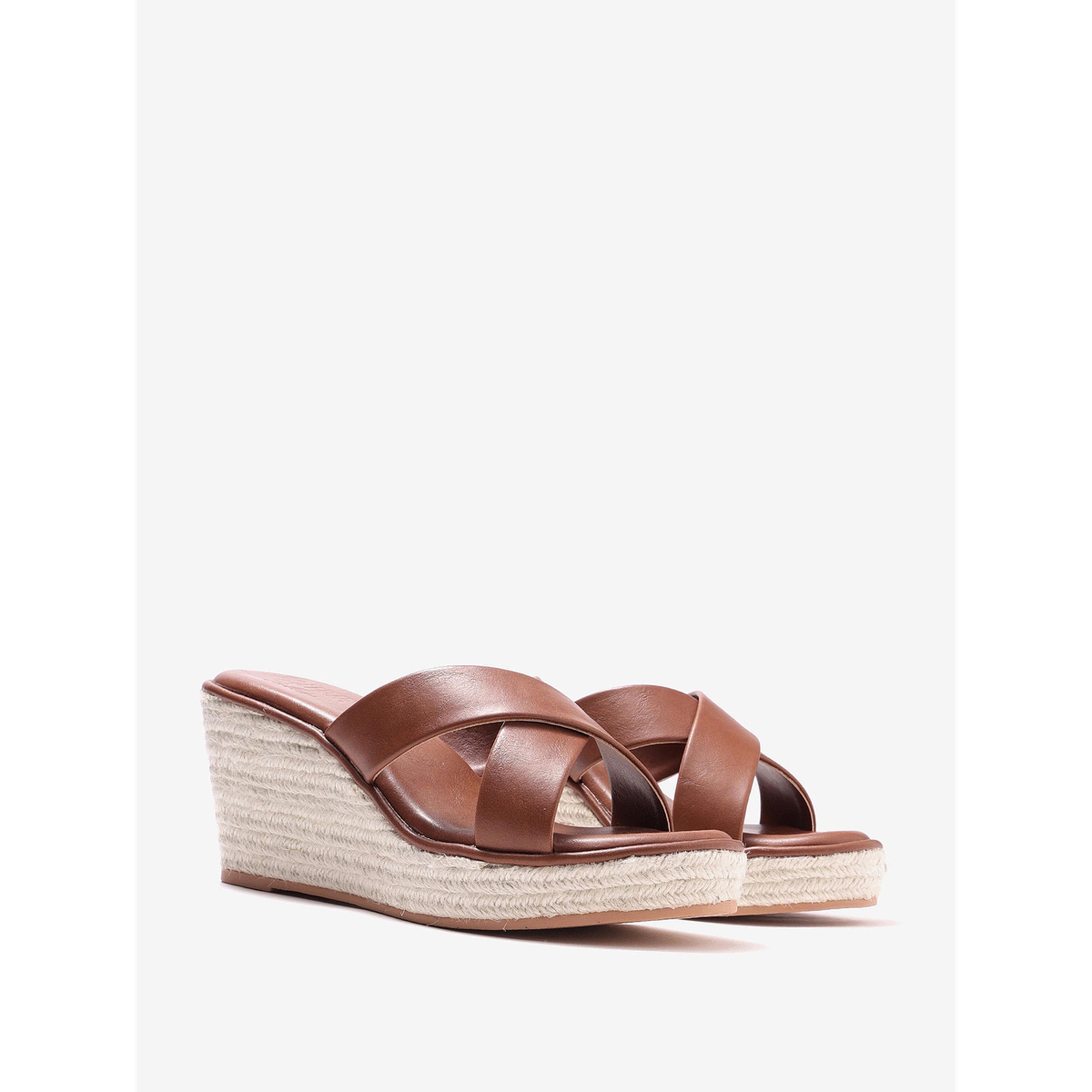 صندل اسبادريل بكعب ويدج وسيور متقاطعة-women-shoes-sandals-heeled-image-1