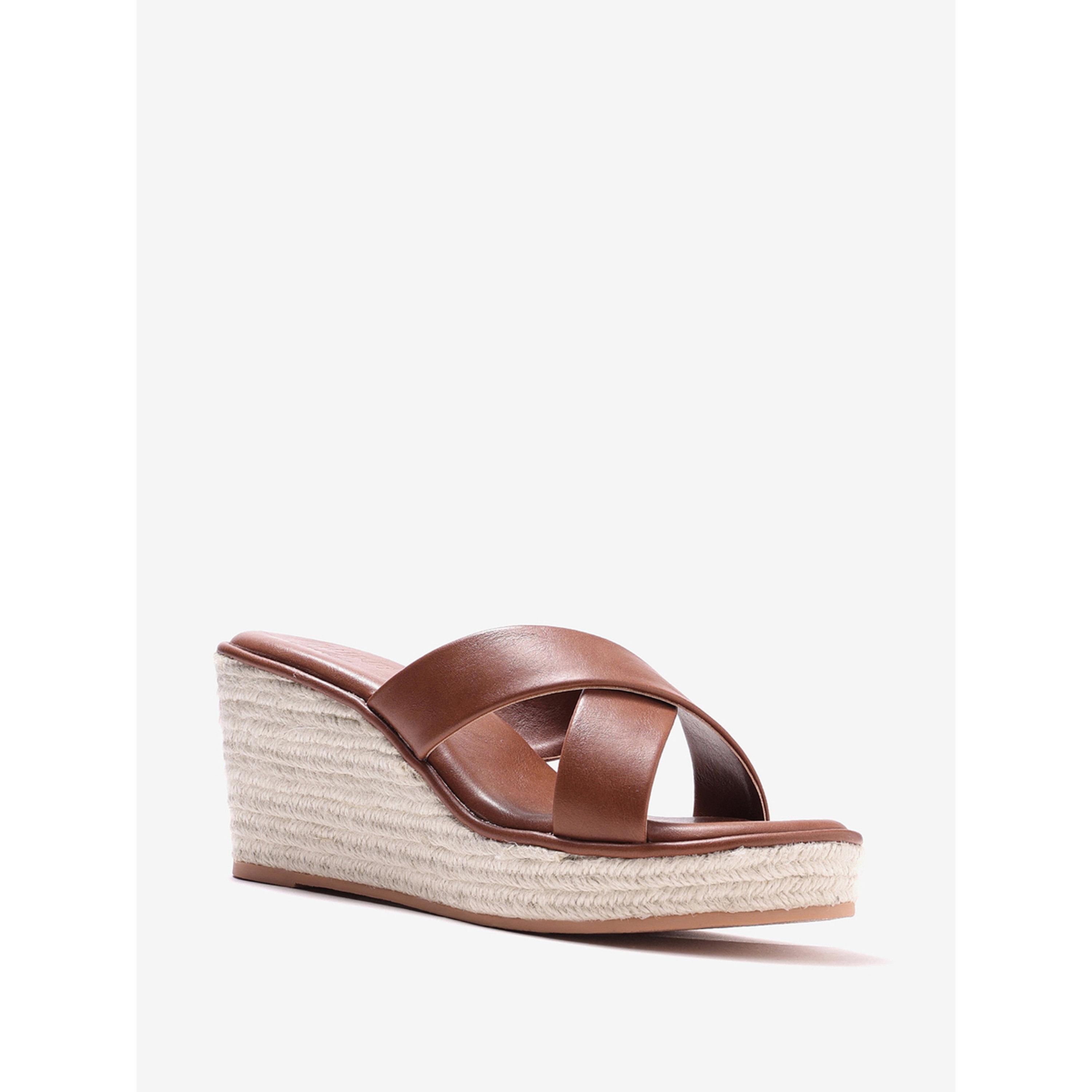 صندل اسبادريل بكعب ويدج وسيور متقاطعة-women-shoes-sandals-heeled-image-6