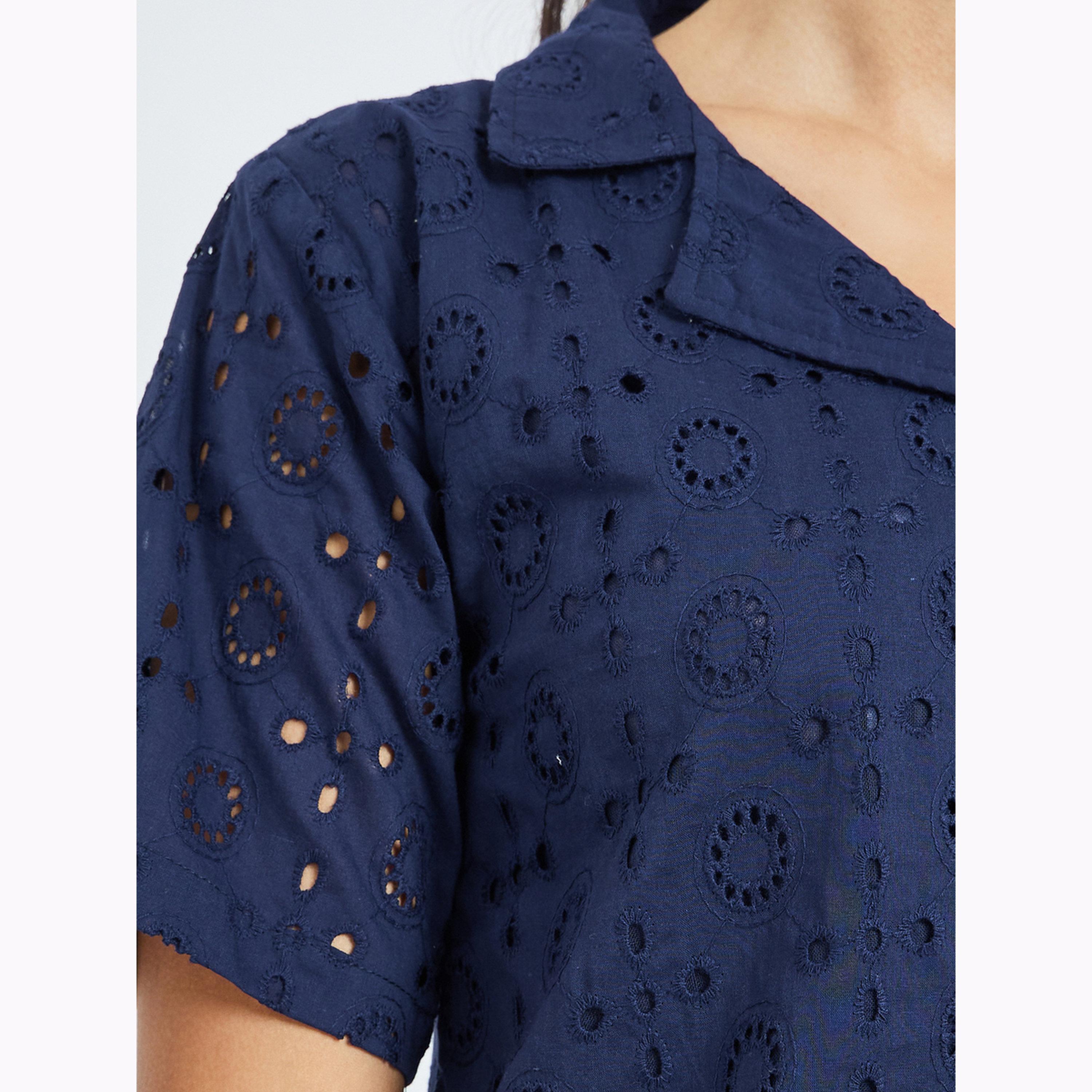 طقم منسق من بنطال وبلوزة مطرزة-women-clothing-coordsets-image-5