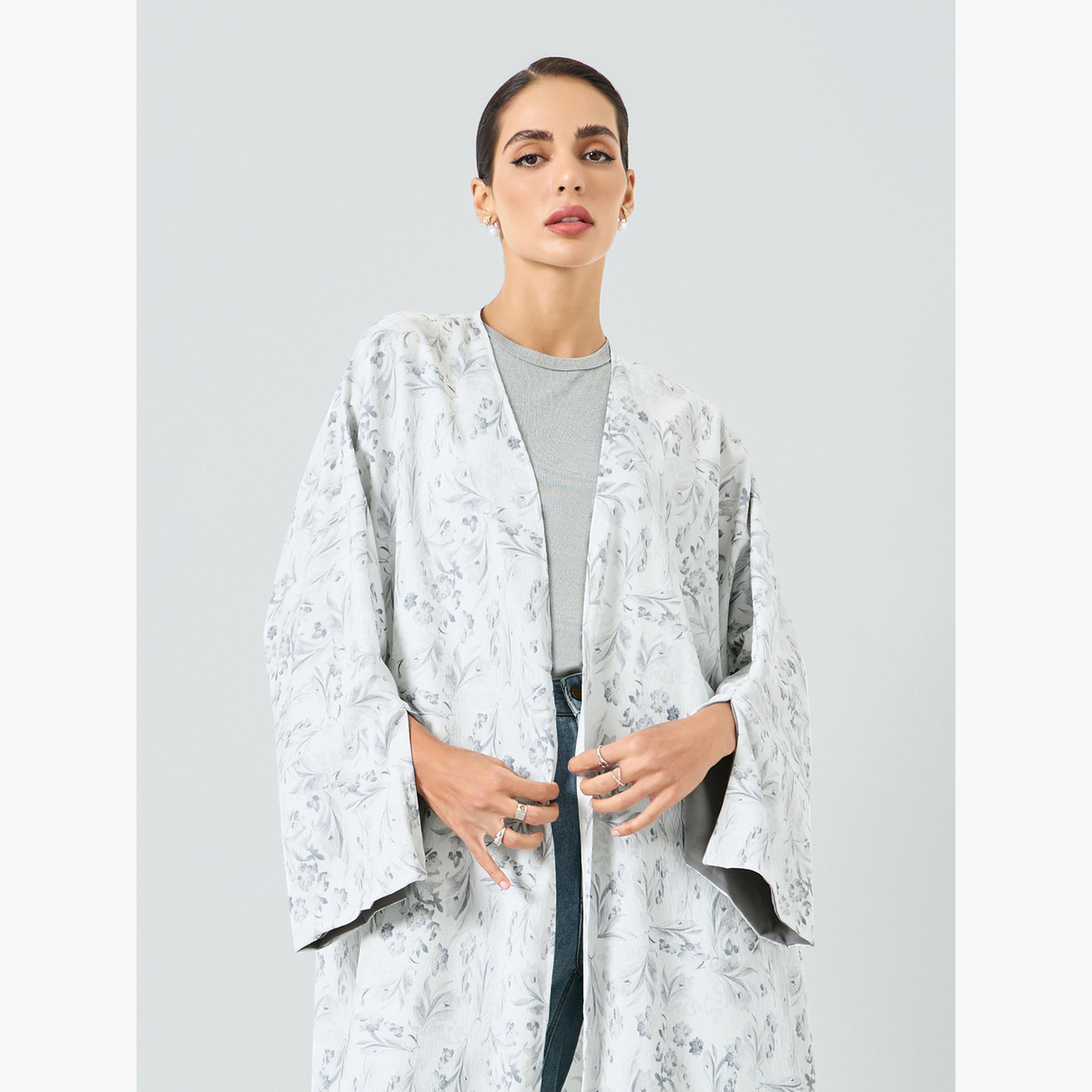 عباية بطبعة زهور وأكمام بفتحة-women-arabicclothing-abayas-image-2