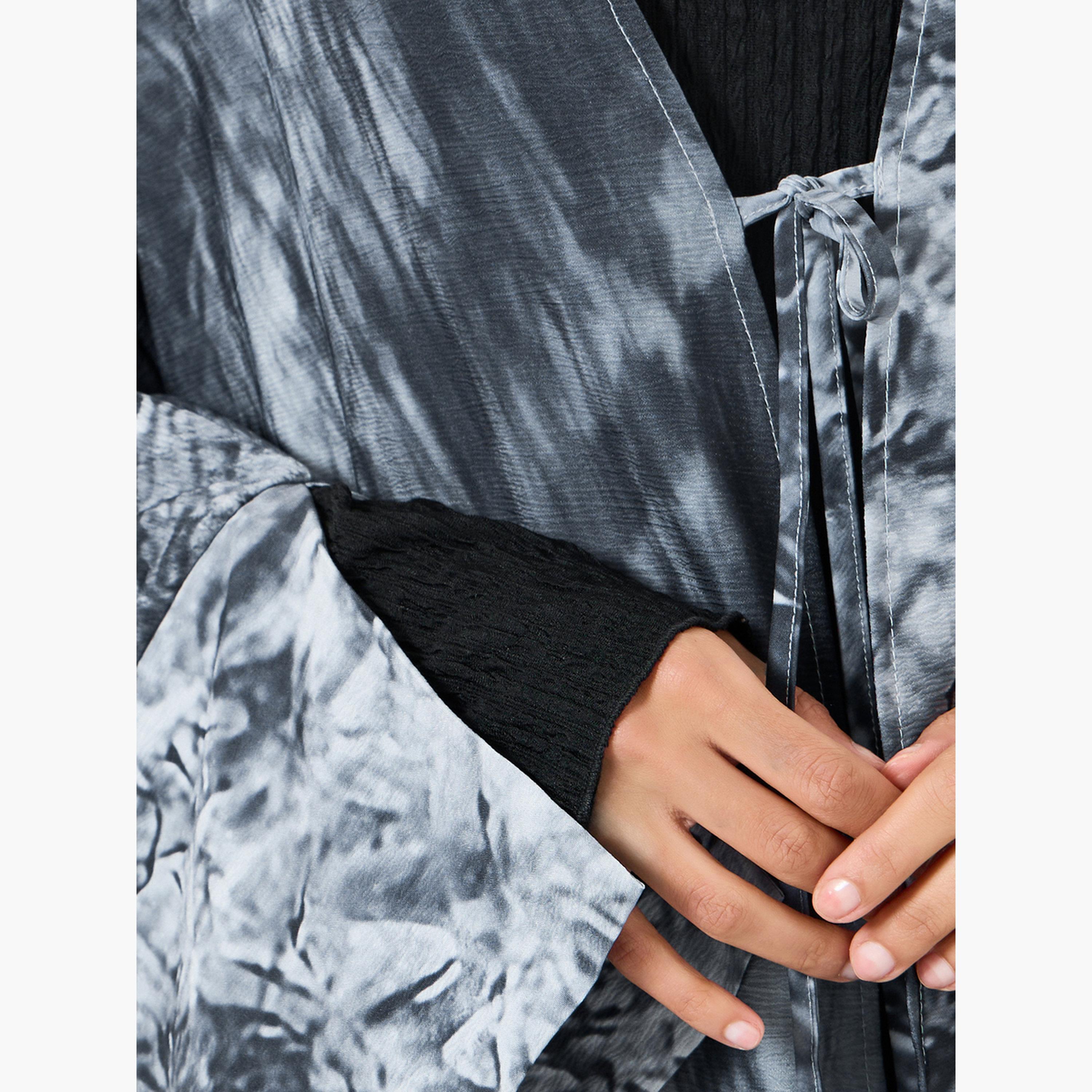 عباية بطبعة جرافيك وأكمام طويلة-women-arabicclothing-abayas-image-3