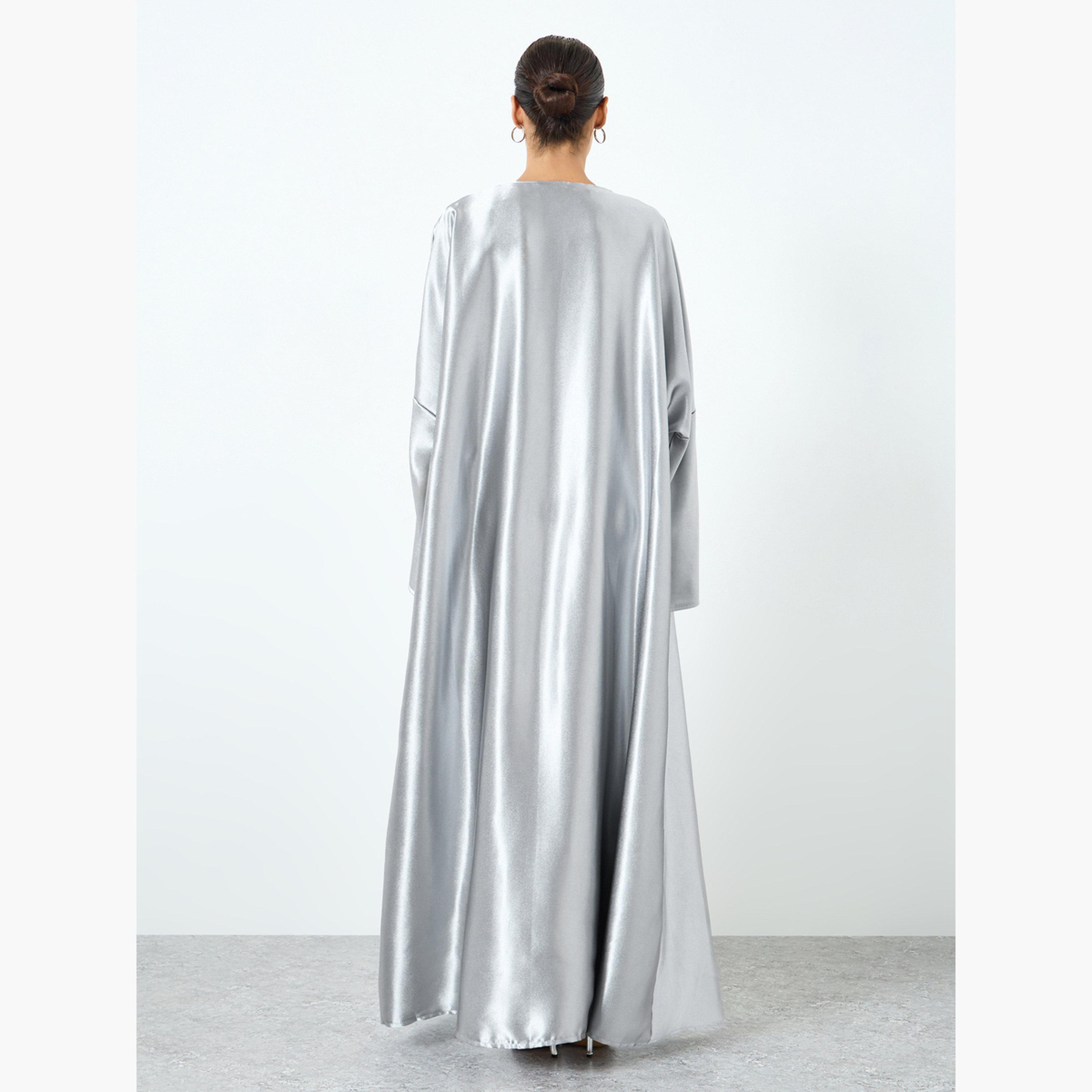 عباية سادة بأكمام طويلة-women-arabicclothing-abayas-image-4